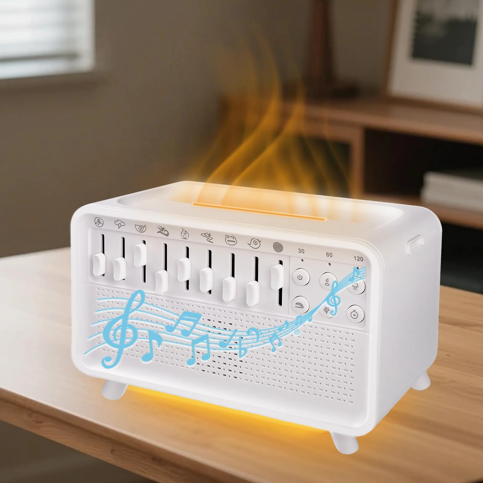 Yoedge White Noise Machine & Night Light Pro - urządzenie dźwiękowe do sypialni z Bluetooth, timerem i dyfuzorem aromatu dla dzieci, niemowląt i dorosłych