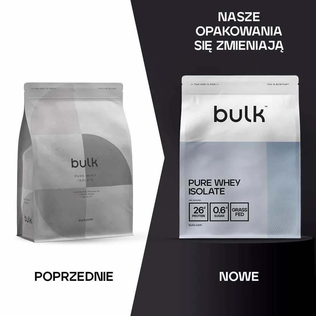 Bulk Izolat Białka Serwatkowego, Shake białkowy w proszku, Bez dodatków smakowych, 2.5kg, 83 porcji