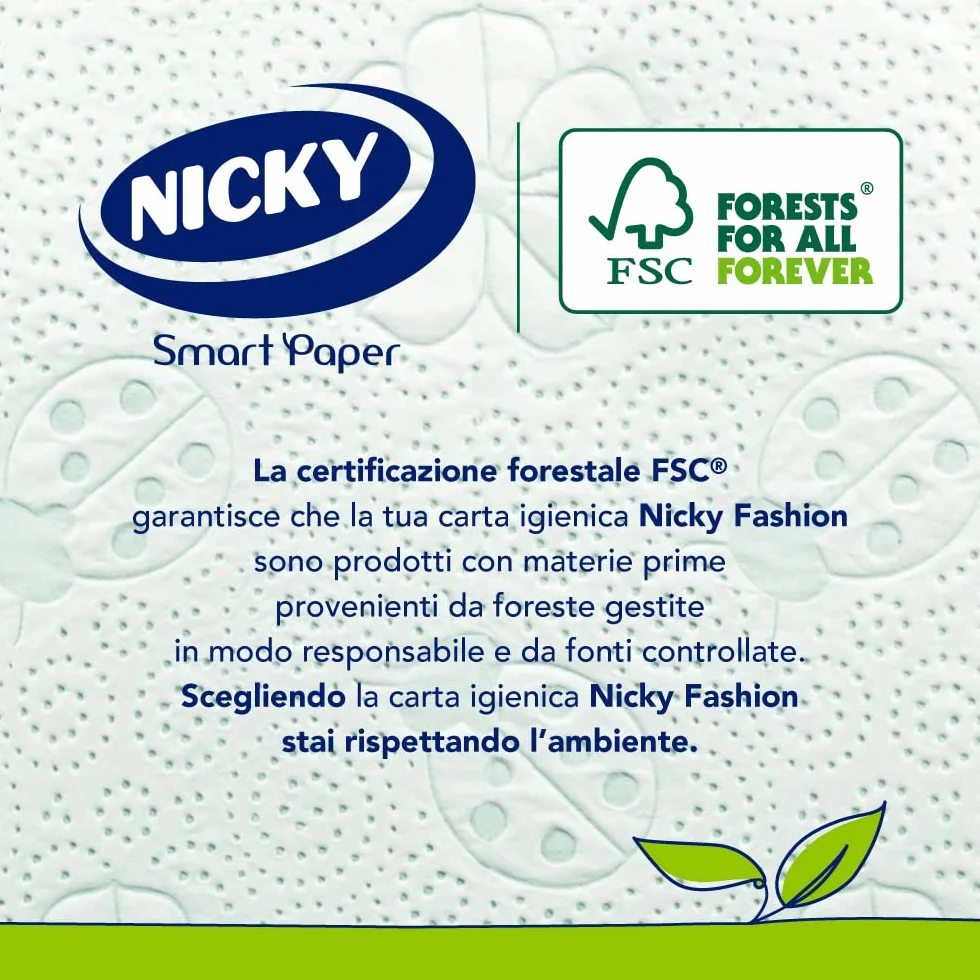 Nicky Fashion, papier toaletowy, 4-warstwowy, 4 rolki