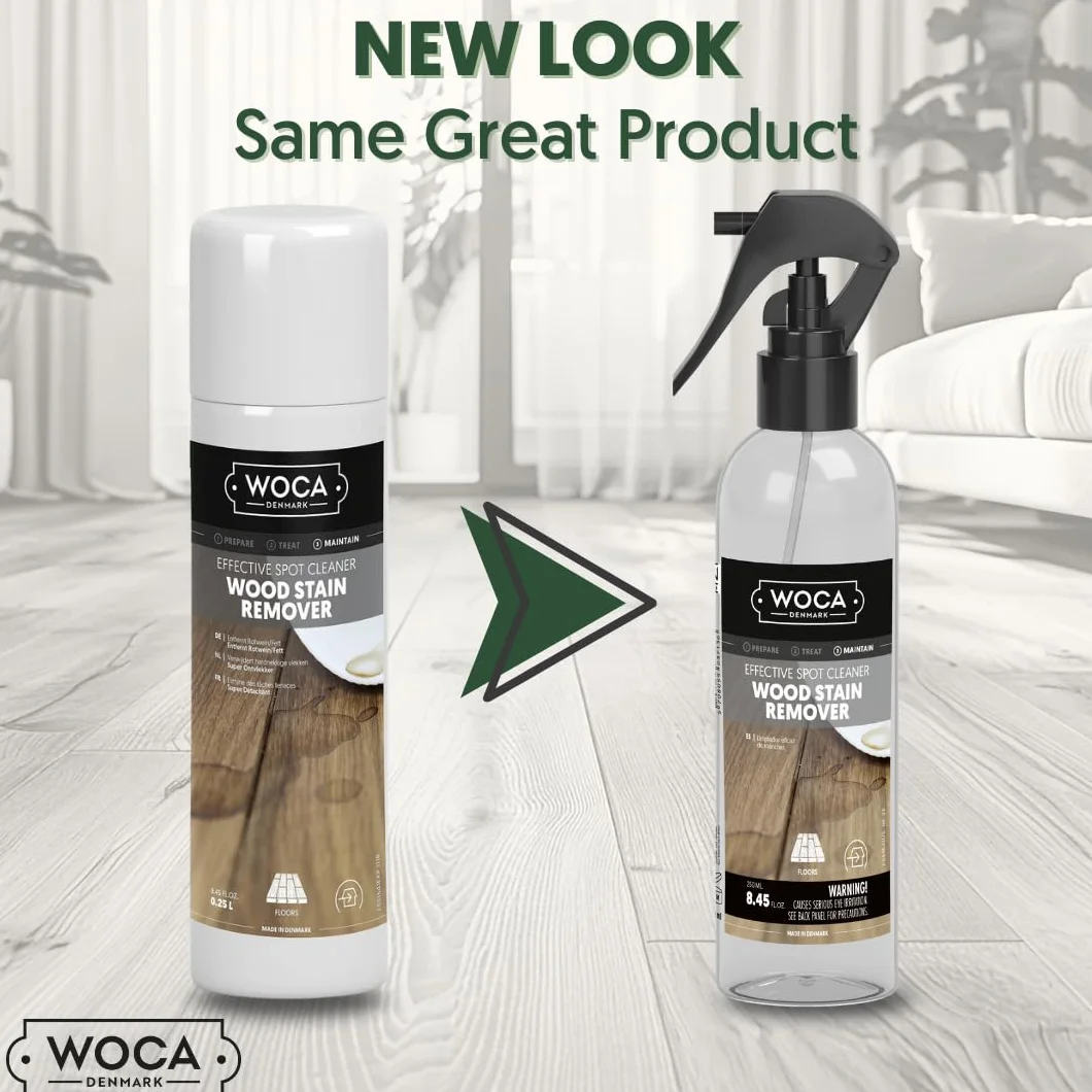 WOCA Denmark środek do usuwania plam z drewna do mebli, szaf, podłóg i bloków rzeźniczych – 250 ml