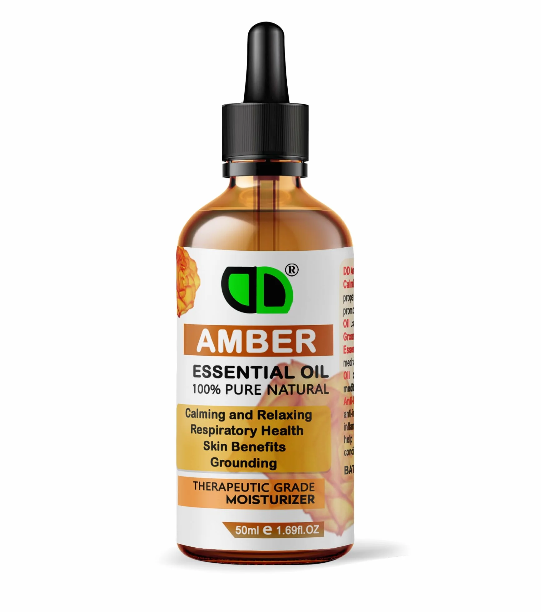 50 ml | Mieszanka olejków eterycznych z bursztynu, 100% czyste i naturalne dyfuzory, aromaterapia i mieszanki masażu, idealna na prezent, wegańska, bez GMO