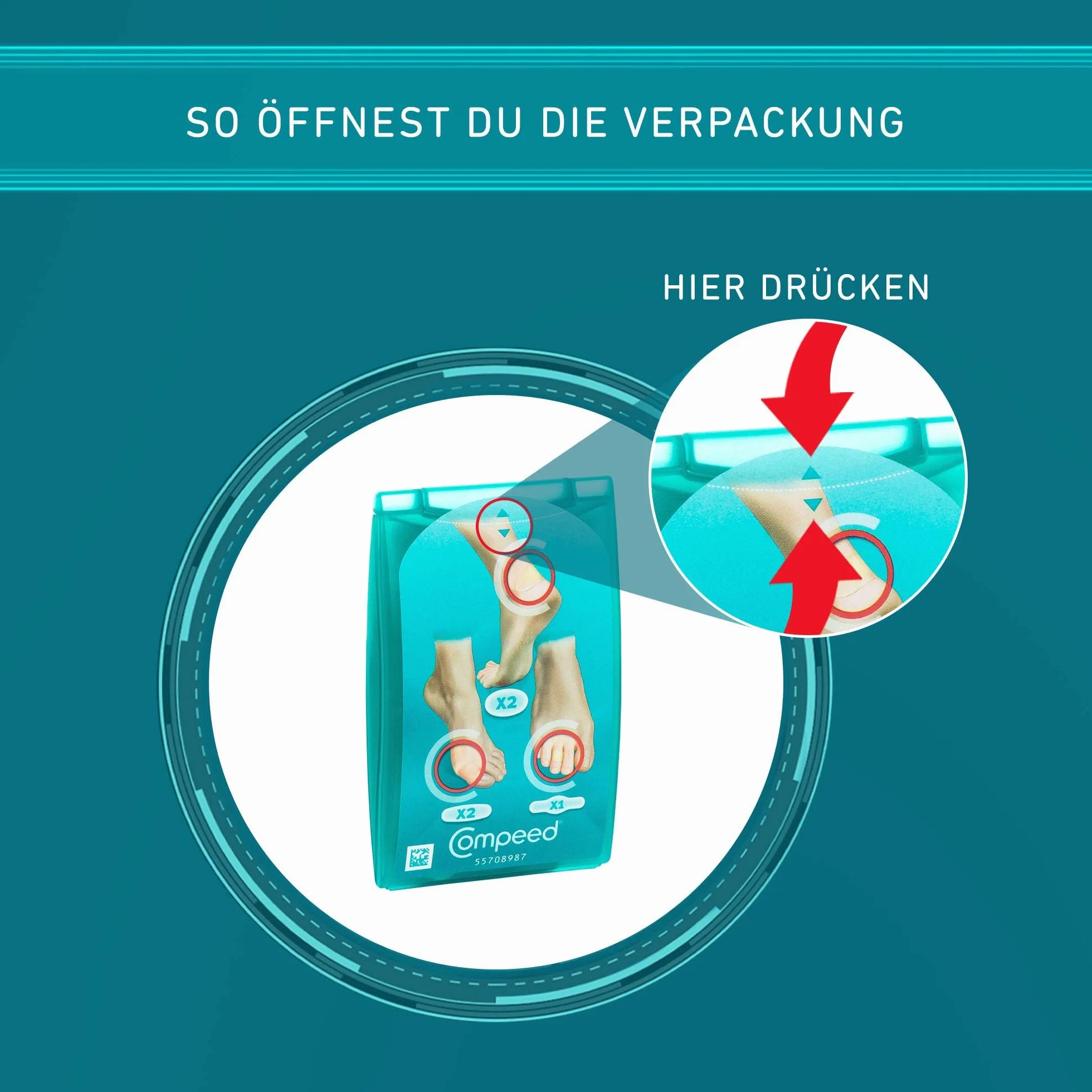 Compeed Blasenpflaster Mixpack, 5 Sztuka Chodnik