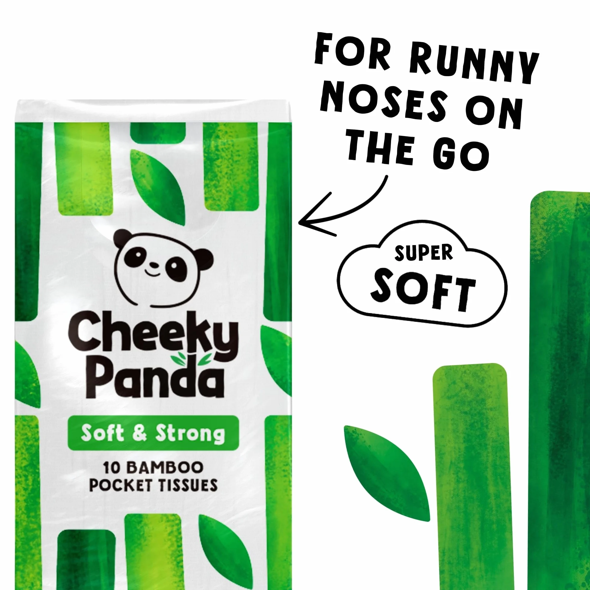 The Cheeky Panda Bambusowe chusteczki kieszonkowe pudełko zbiorcze 96 opakowań hipoalergiczne