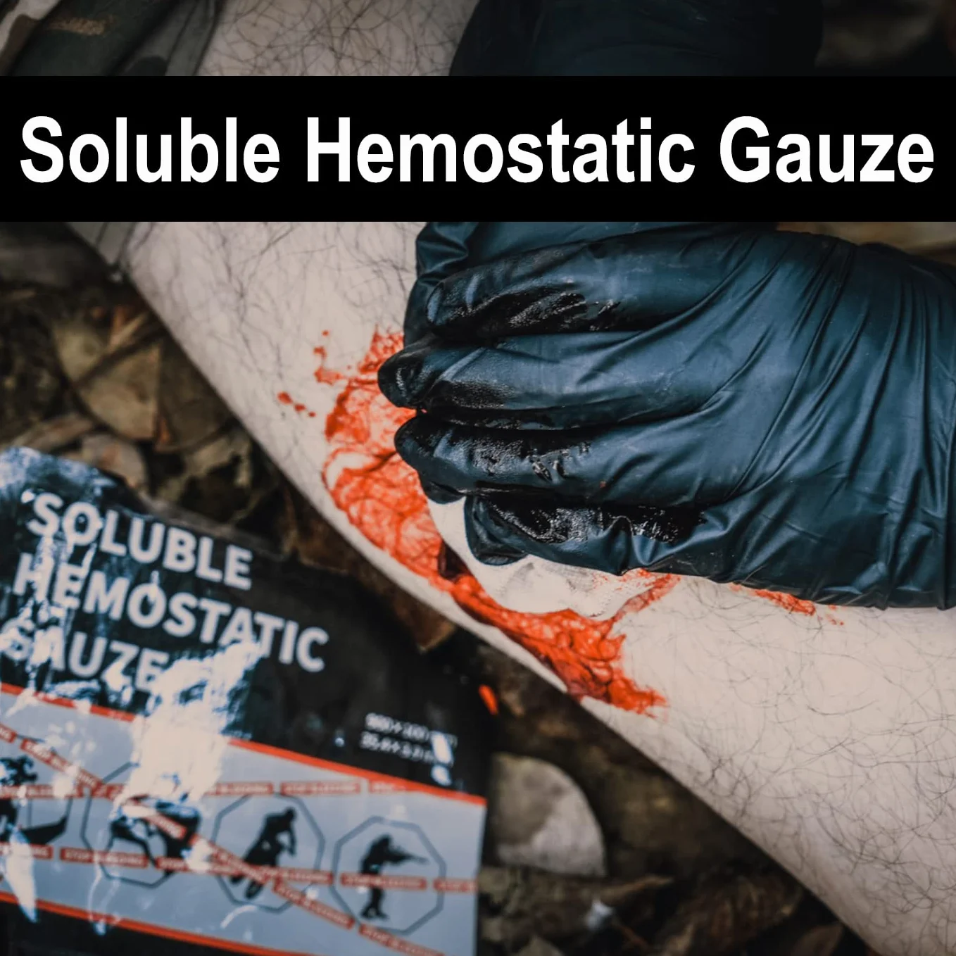 RHINO RESCUE Indywidualny zestaw do kontroli krwawienia IFAK wojskowy z opaską uciskową hemostatyczną gazą bandaż izraelski 15 cm
