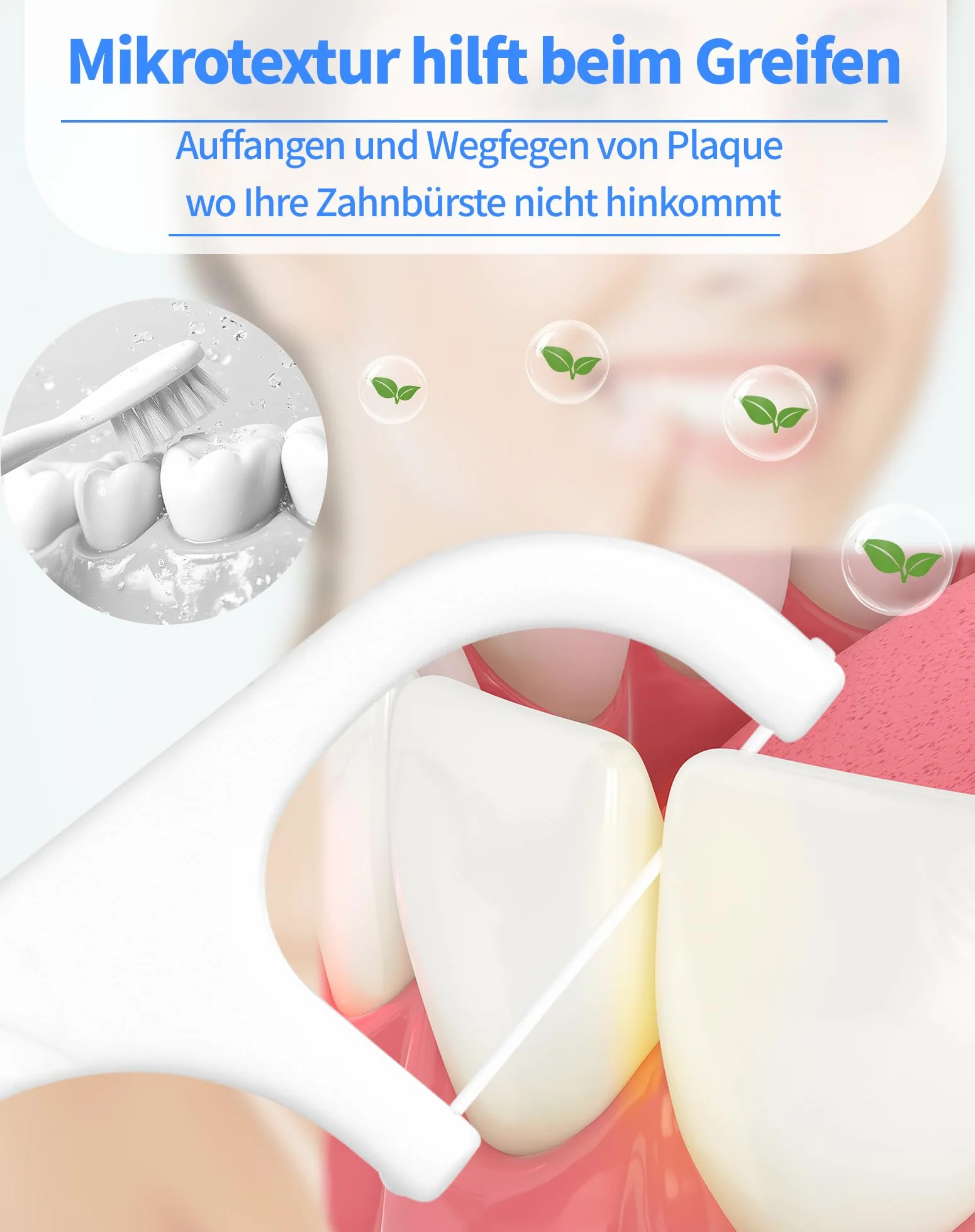 200+10 nitkównić, 3 x nić dentystyczne z wykałaczką, patyczki do zębów trzonowych, łatwe czyszczenie zębów, patyczki do wąskich przestrzeni