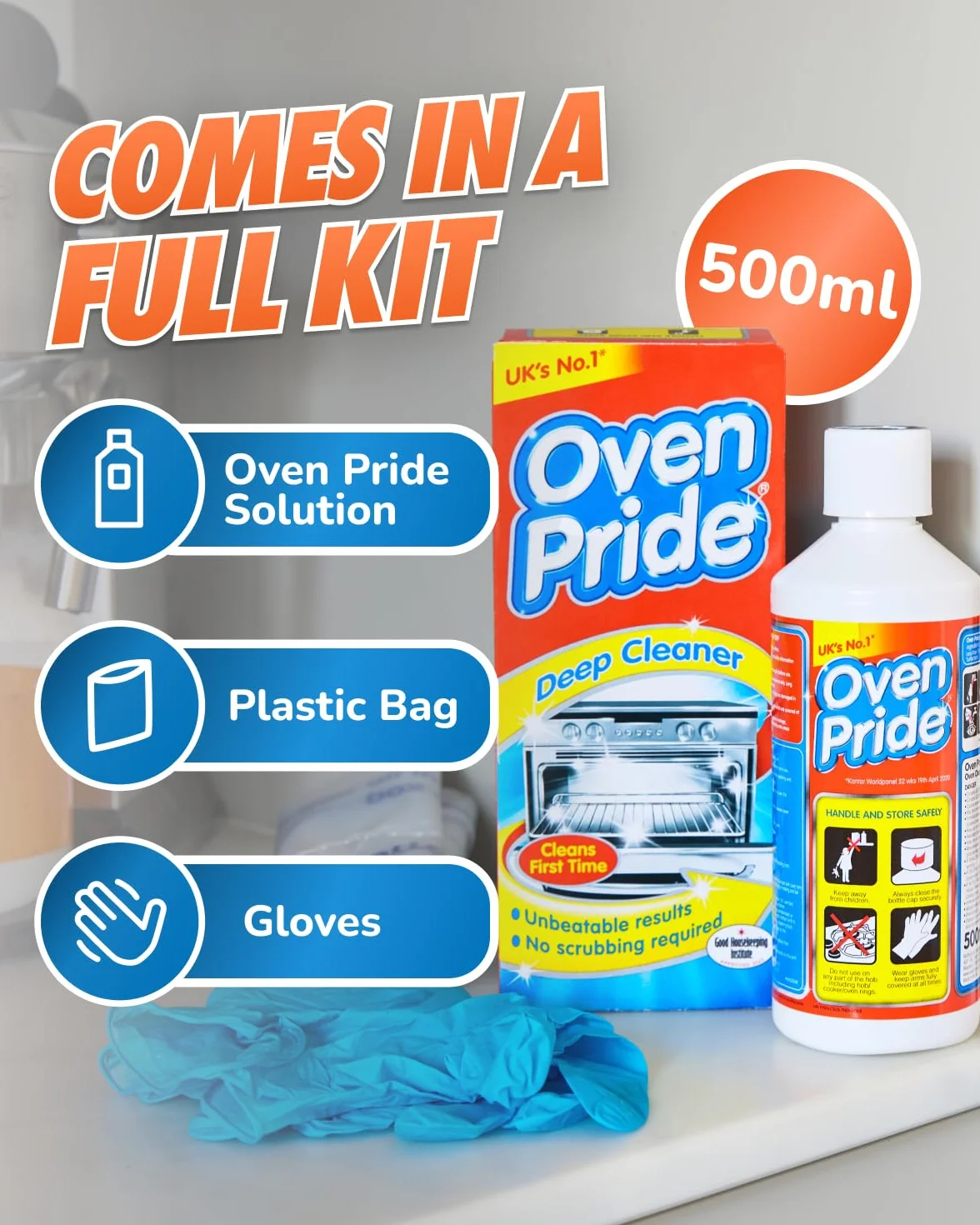 Piekarnik Pride 500 ml kompletny zestaw z rękawiczkami bezpieczeństwa i inteligentną torbą na stojak + grill łatwe czyszczenie odtłuszcza piekarnik bez potrzeby szorowania, duma piekarnika co