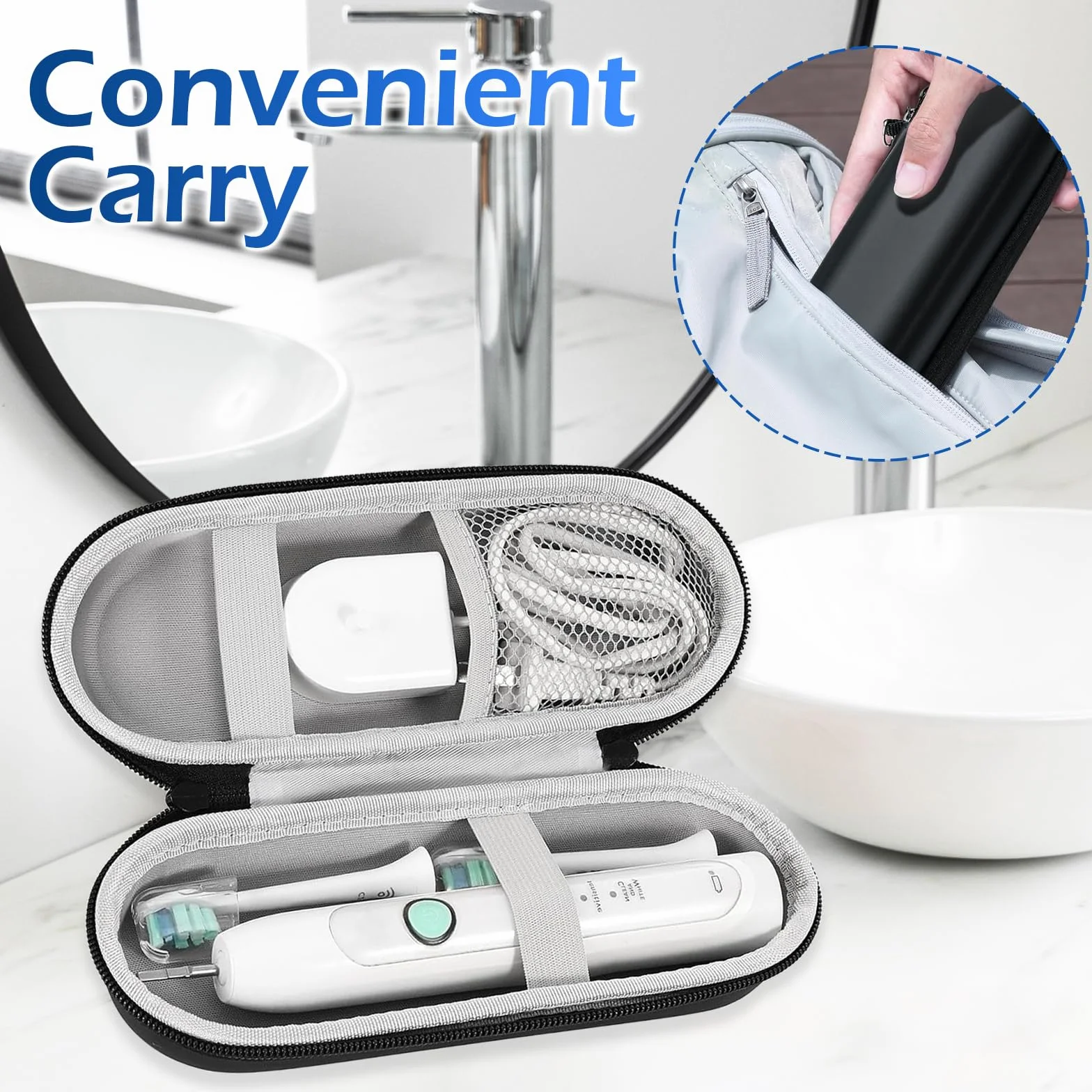 Etui na elektryczną szczoteczkę do zębów Oral-B Philips Pro Smartseries pyłoszczelne podróżne