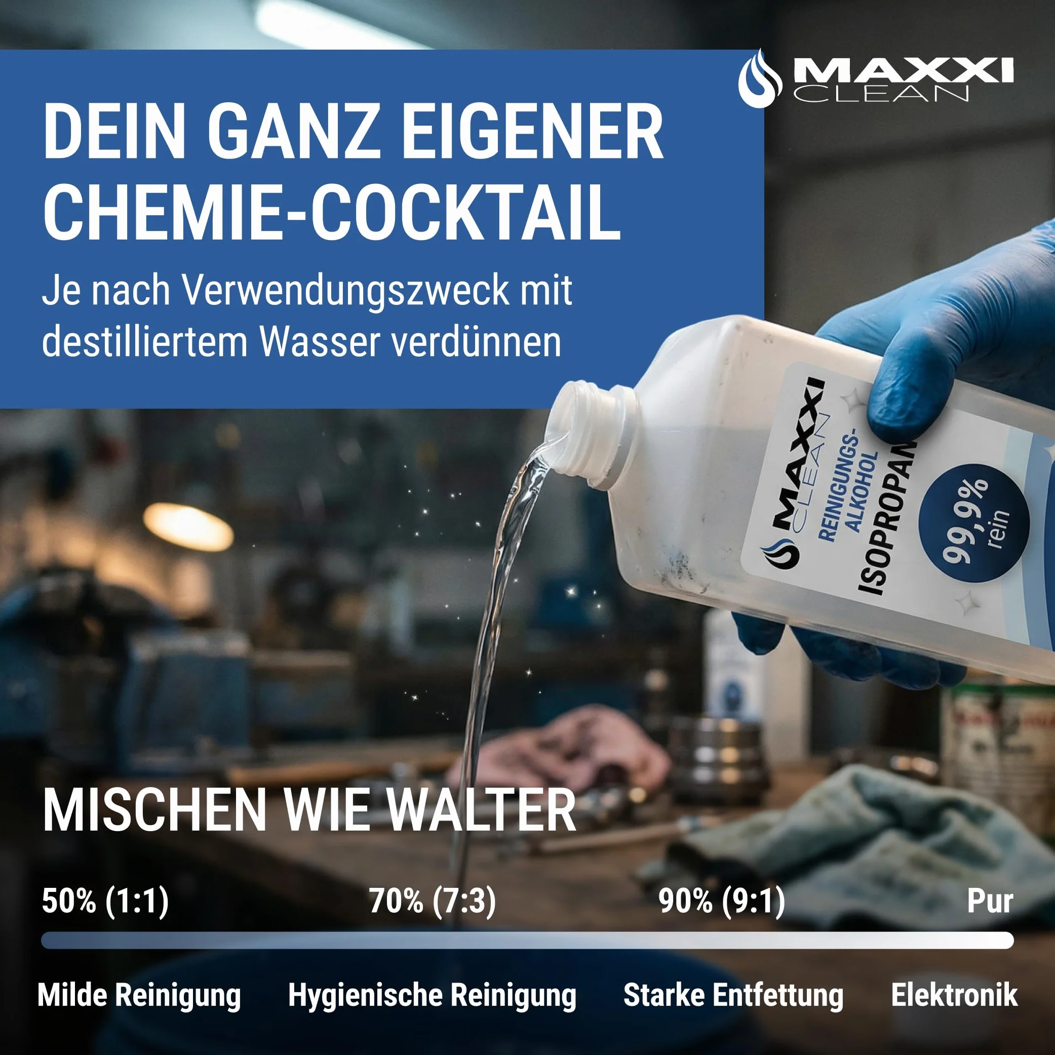 Maxxi Clean Alkohol izopropylowy 99,9% 750 ml Środek czyszczący