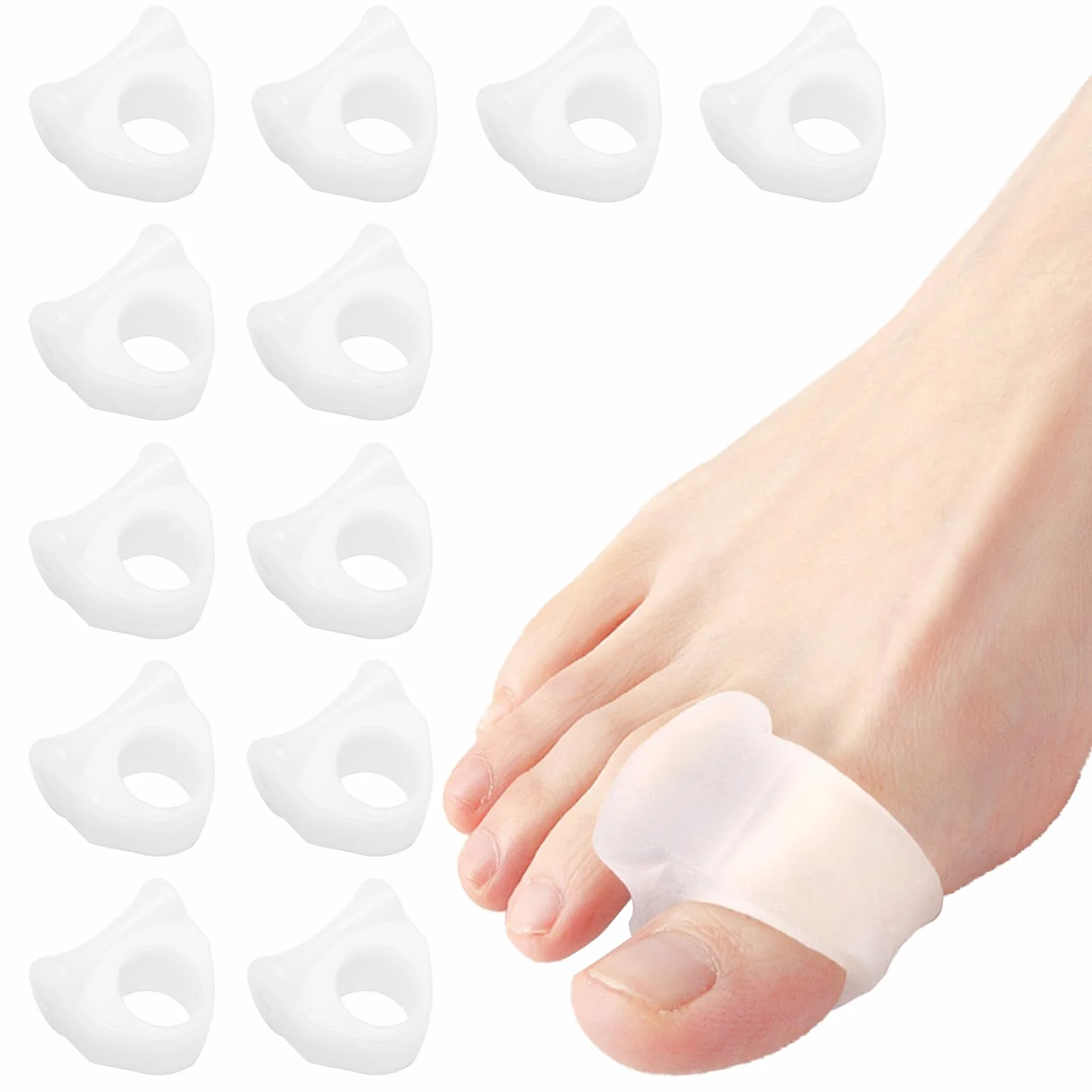 Żelowe separatory palców silikonowe 12 sztuk na palce u stóp