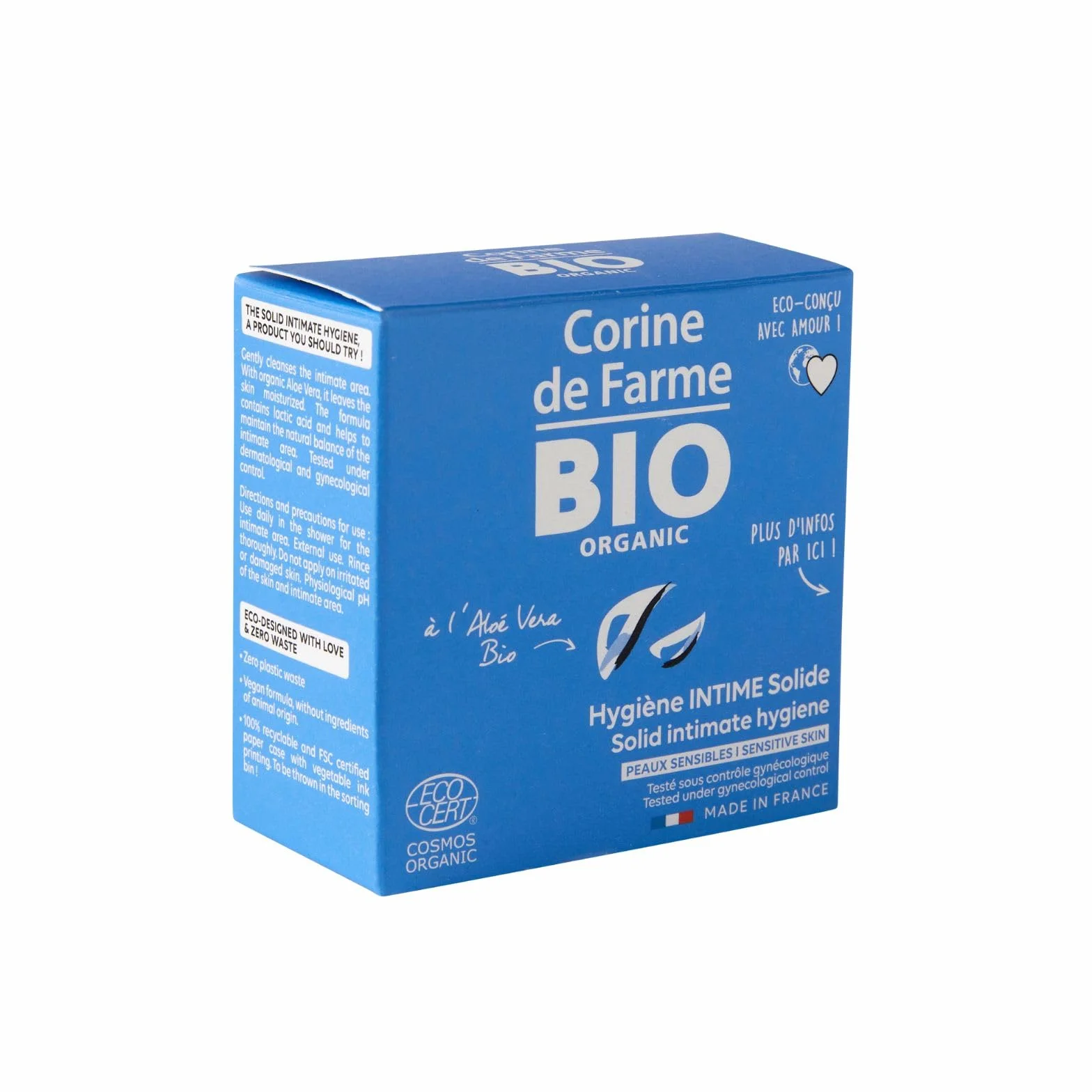 Corine de Farme | Stabilna Higiena Intymna Certyfikowana Organiczna 60g | Wyprodukowano we Francji