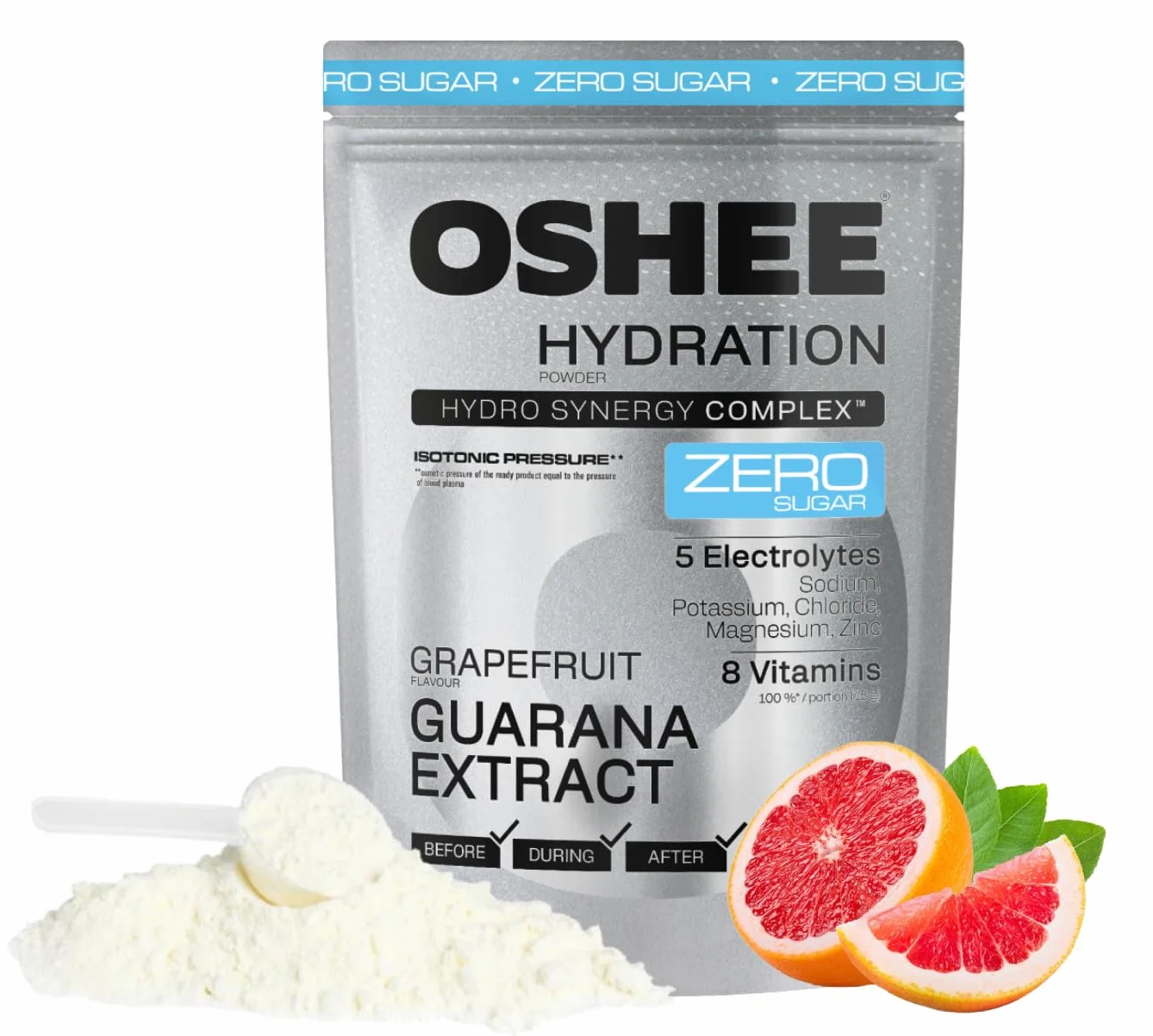 OSHEE Hydration Zero Sugar proszek Grapefruit guarana 630 g