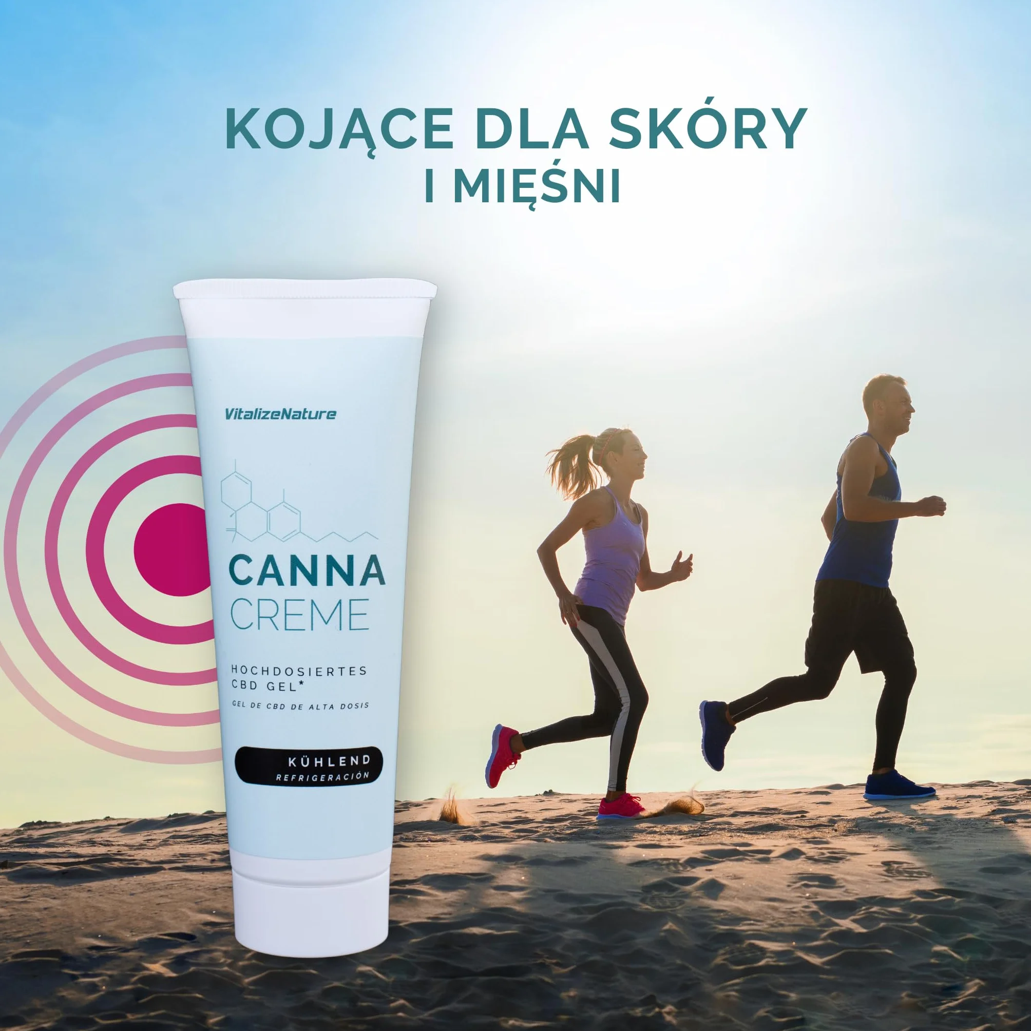 "Canna Creme" CBD Gel 1425 mg – żel chłodzący z miętą i mentolem – pielęgnacja mięśni i stawów, wspomaga regenerację i regenerację
