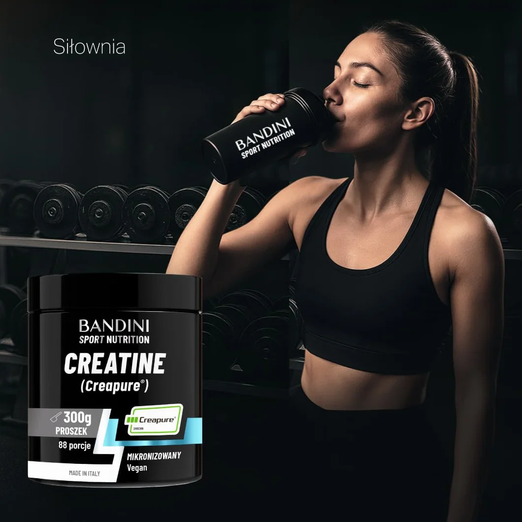 Bandini Kreatyna CREAPURE Monohydrat w czystym proszku suplement trening sport siłownia 100% wegańskie
