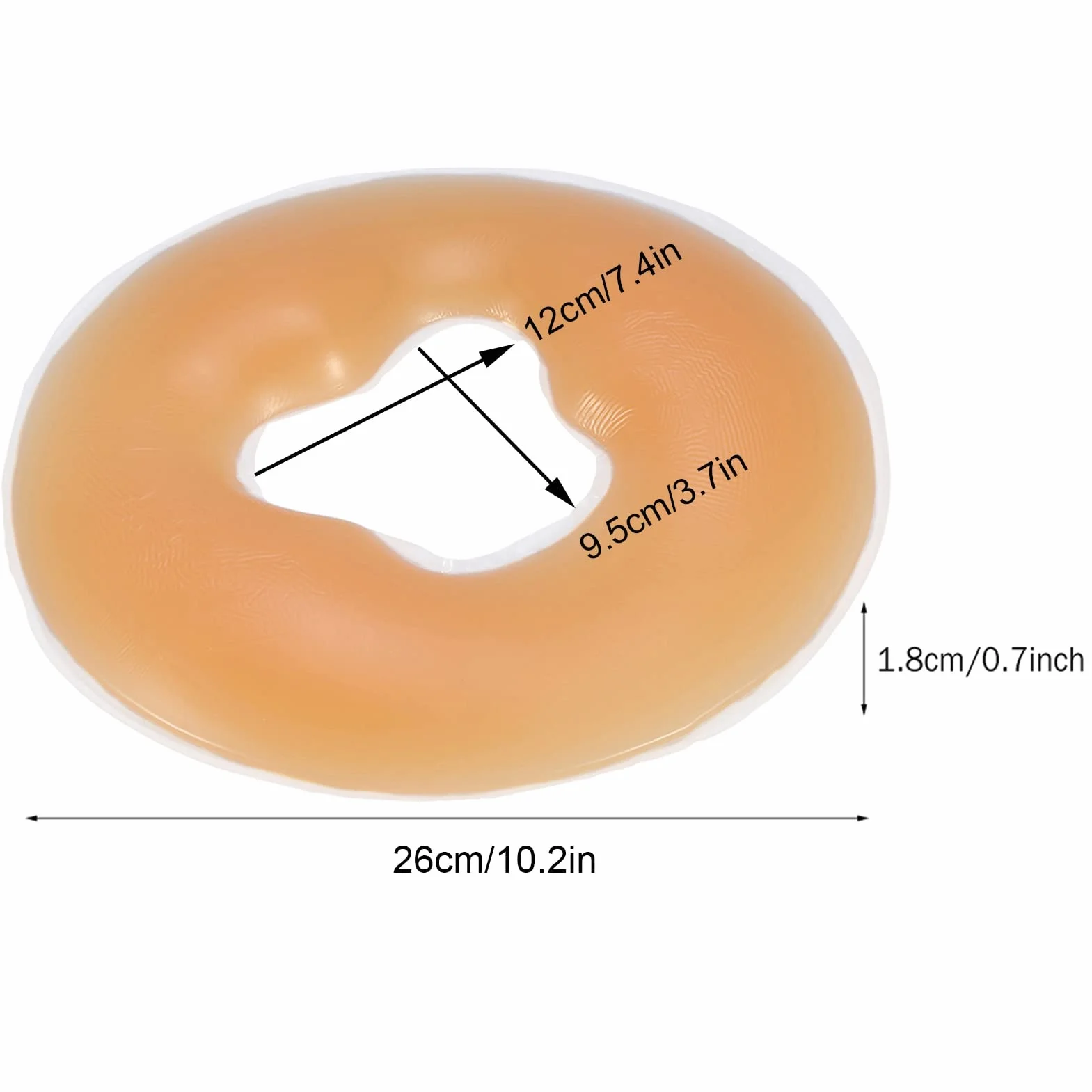 Wakects Silikonowa poduszka żelowa do stołu masażu 30 x 1,8 cm kolor skóry