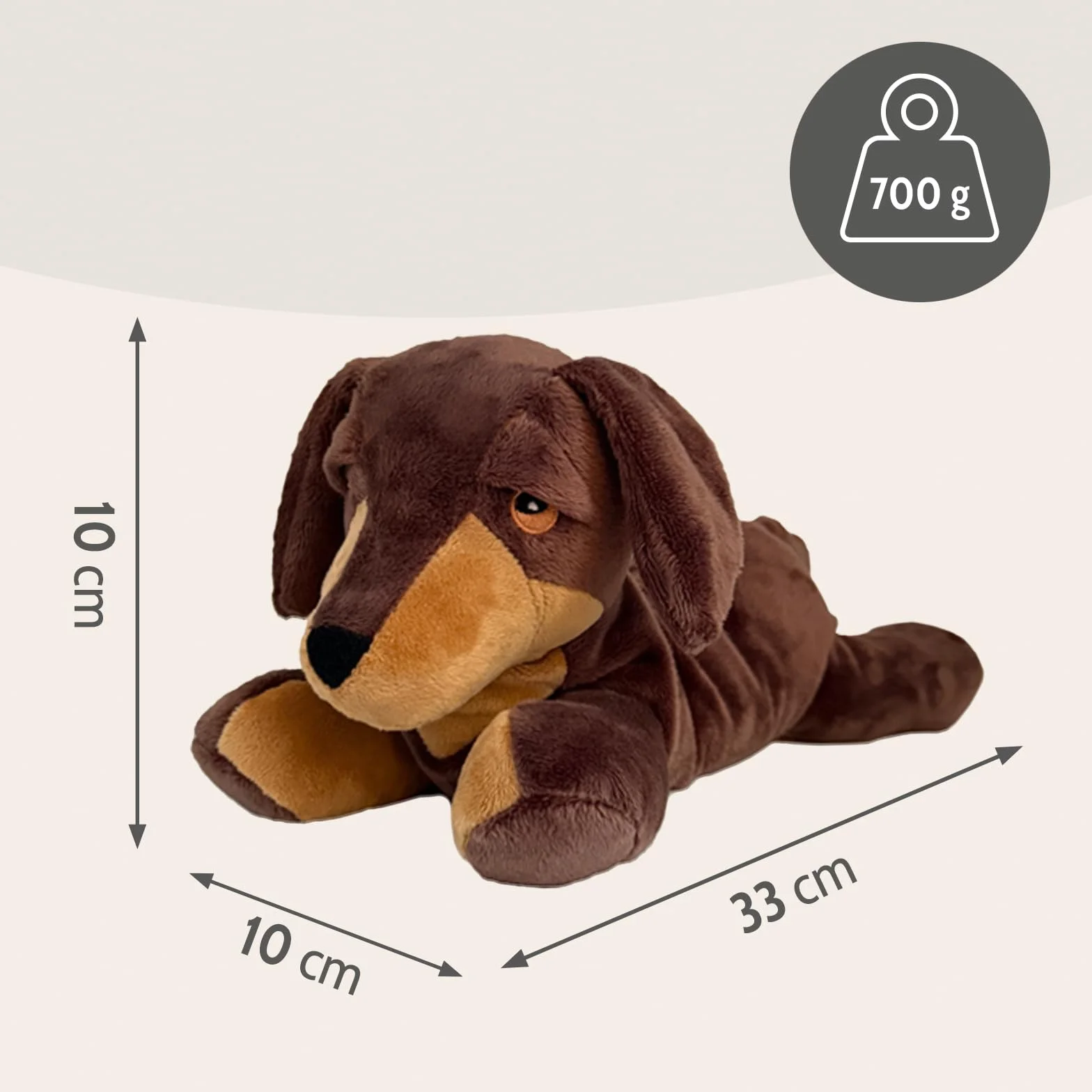 Habibi Plush poduszka termiczna pluszak jamniczek z nadzieniem z prosa podgrzewana przytulanka do mikrofalowej piekarnika
