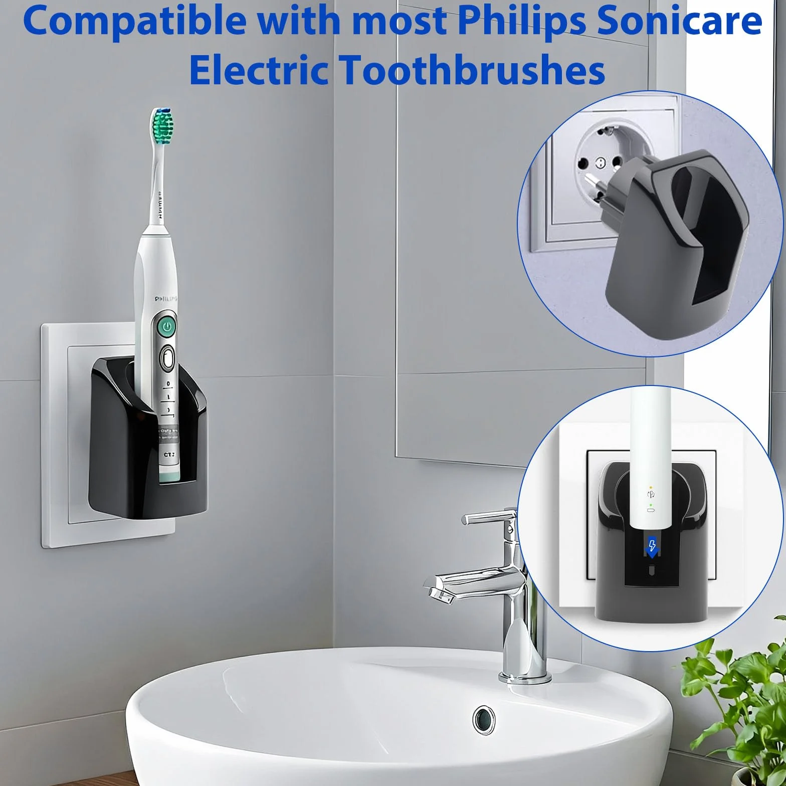 Philips Sonicare ładowarka ścienna czarna