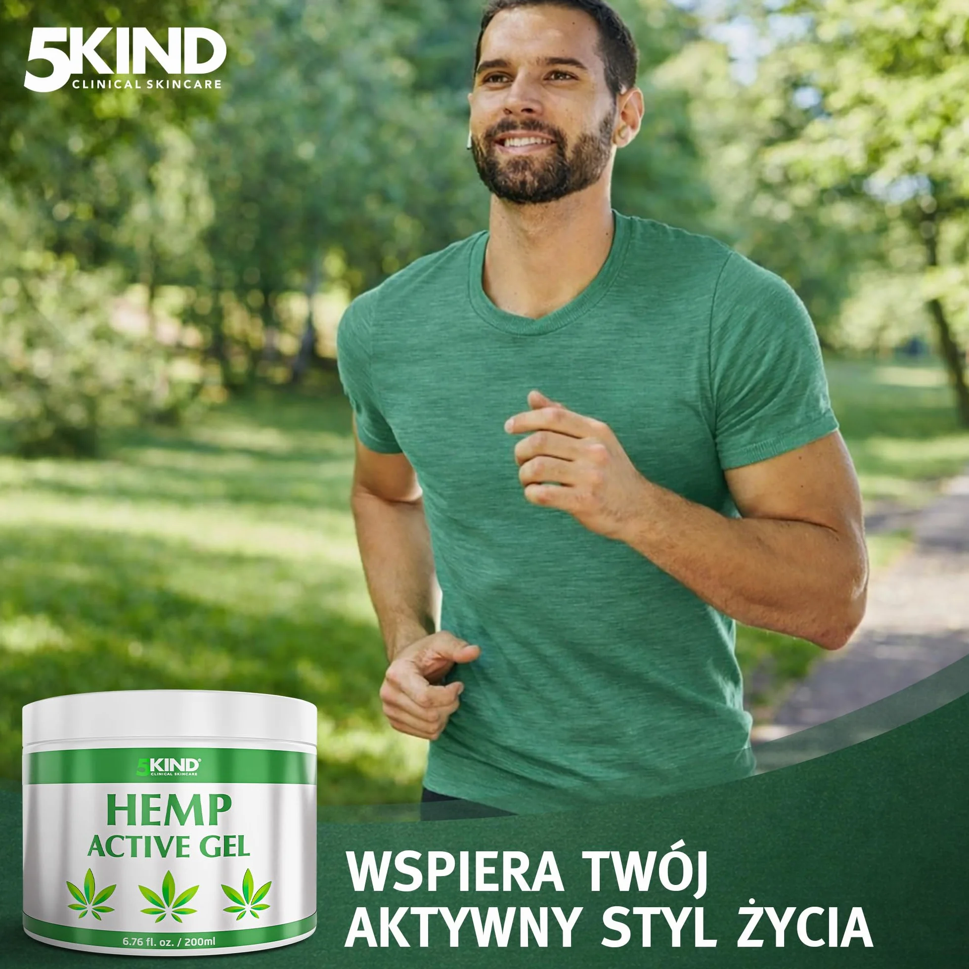 5kind maść z żelu konopnego z konopi 200 ml – wysoka dawka żelu konopnego – uspokaja stawy i mięśnie, stopy, kolana, kark, ramiona, plecy i zakwasy, żel z naturalnymi ekstraktami