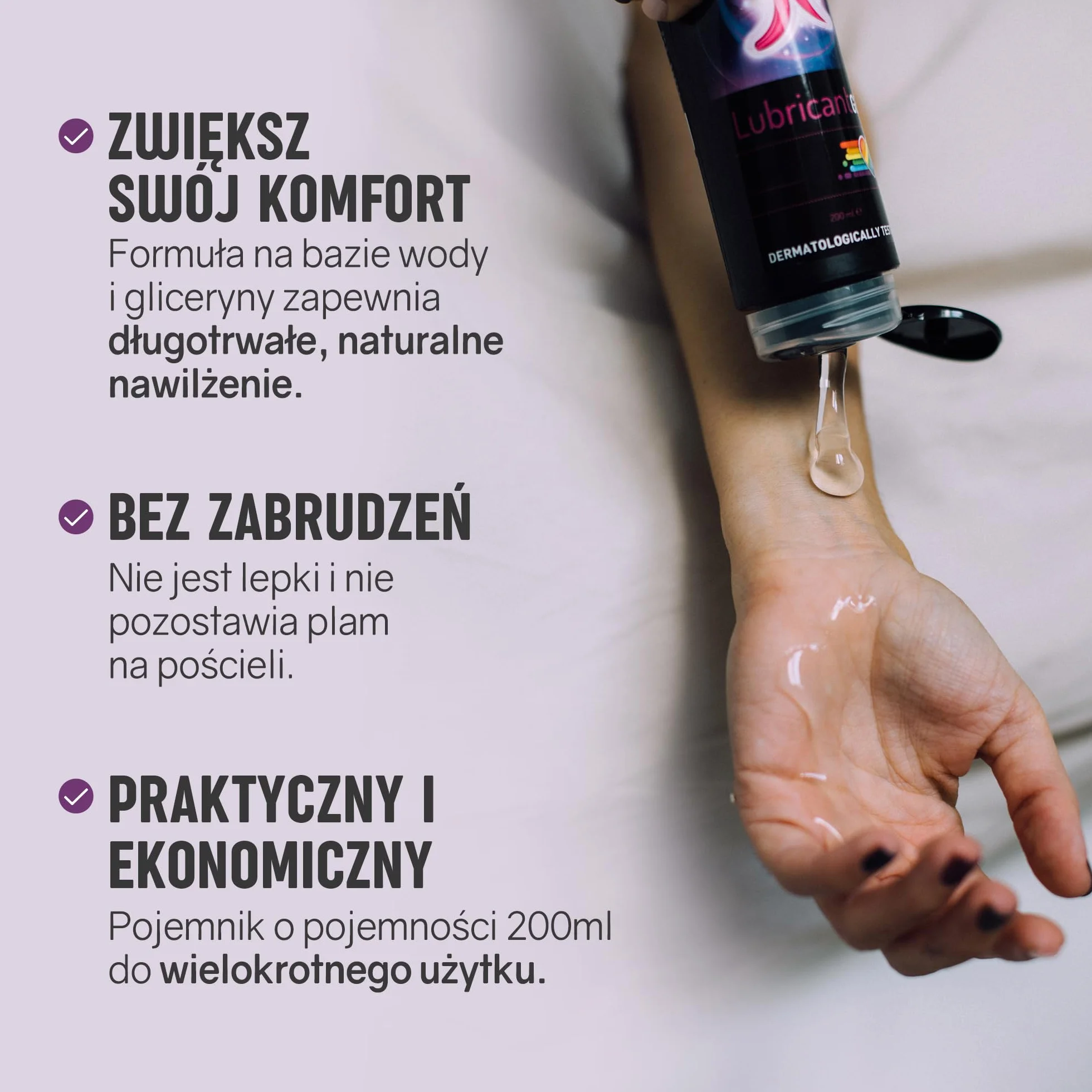 Żel intymny Excite o zapachu truskawki na bazie wody, 100 ml - nawilżający i delikatny dla wrażliwej skóry, wegański i nietestowany na zwierzętach