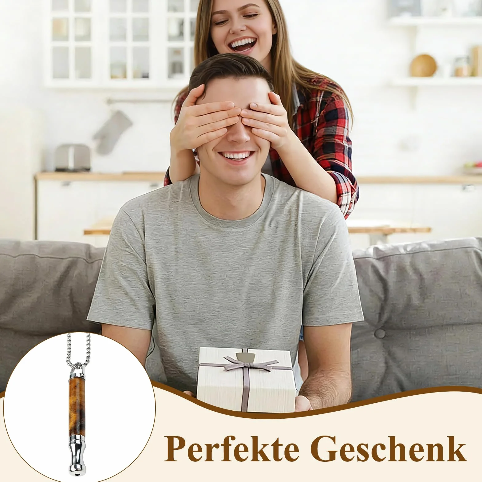 Zestaw łańcuszków do oddechu z motywem tygrysiego oka, kolor brązowy, stal nierdzewna, 3 smaki, pomoc w rzucaniu palenia