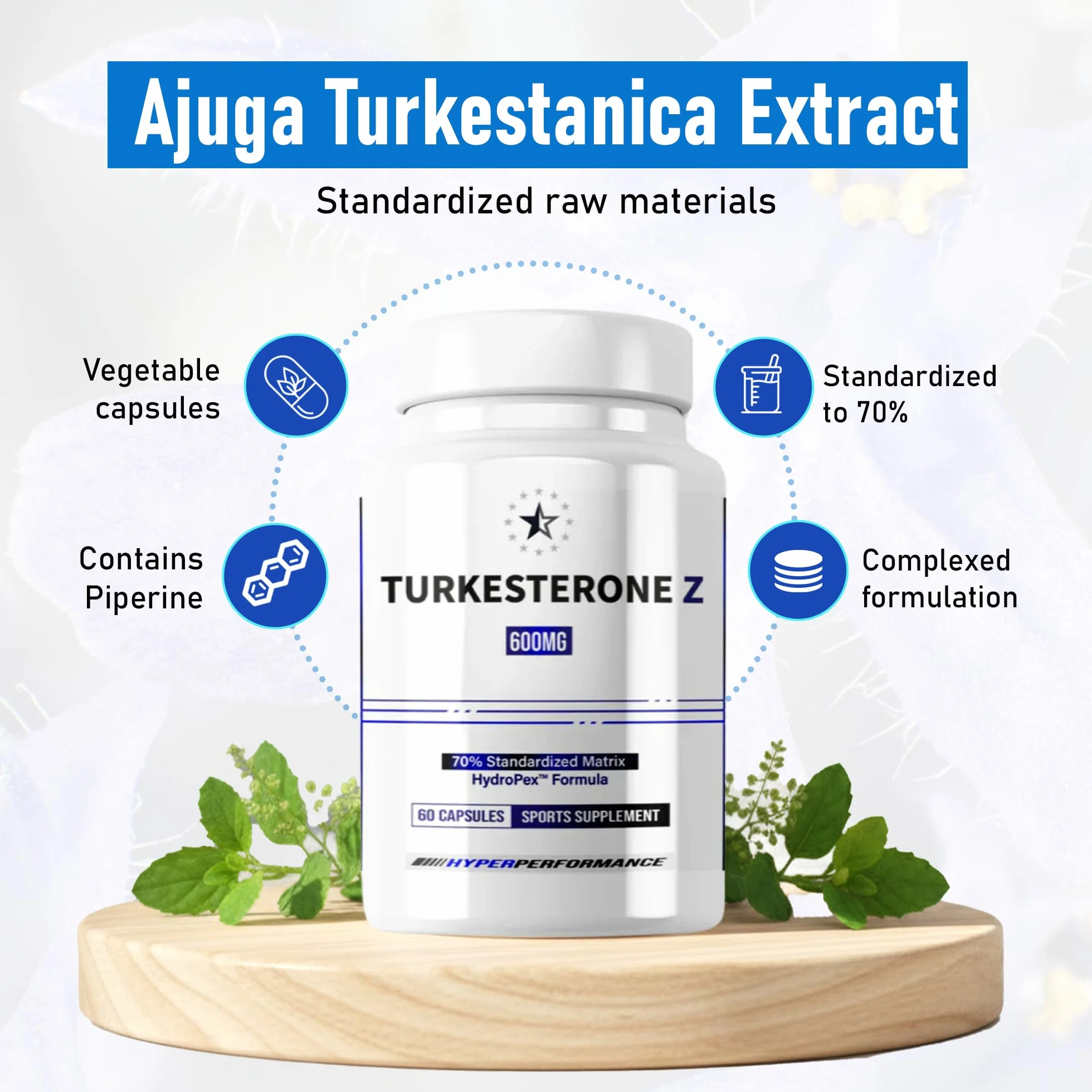 Turkesterone Supreme 70% z HydroPex™ - kapsułki 60 V (600 mg) - Apex®