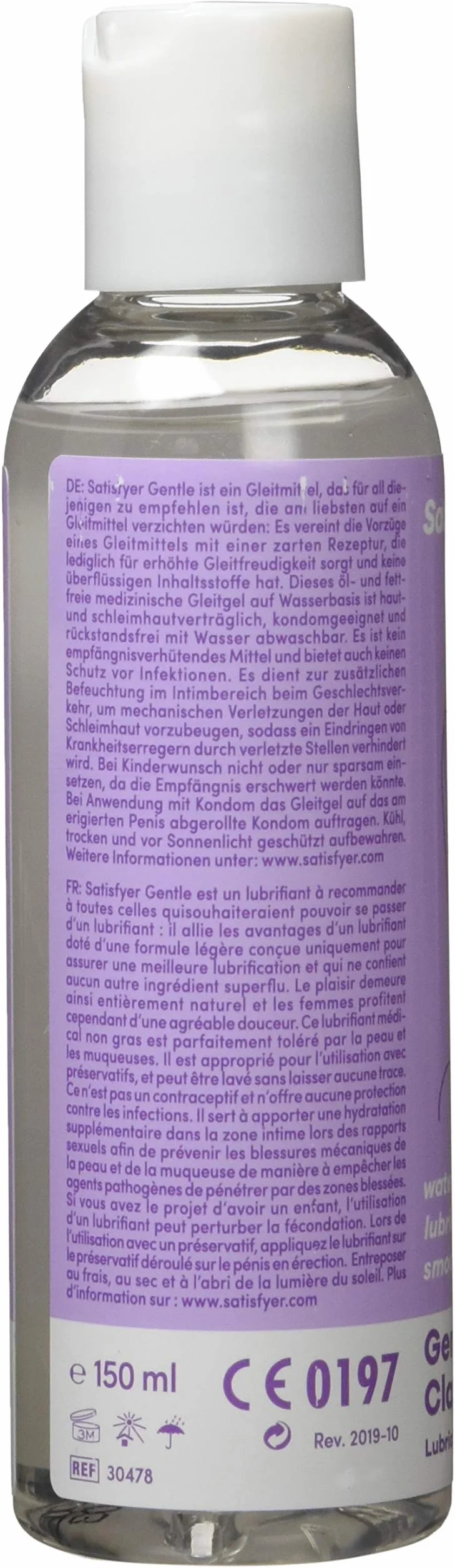 Satisfyer Damski żel smarujący 'Gentle Classic' | środek smarujący na bazie wody | odporny na kondomy | naturalny | 150 ml
