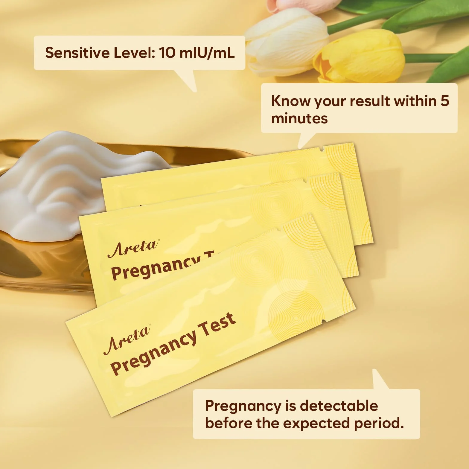 Areta test ciążowy 50 sztuk 10 mIU/ml bardzo czuły wczesna ciąża