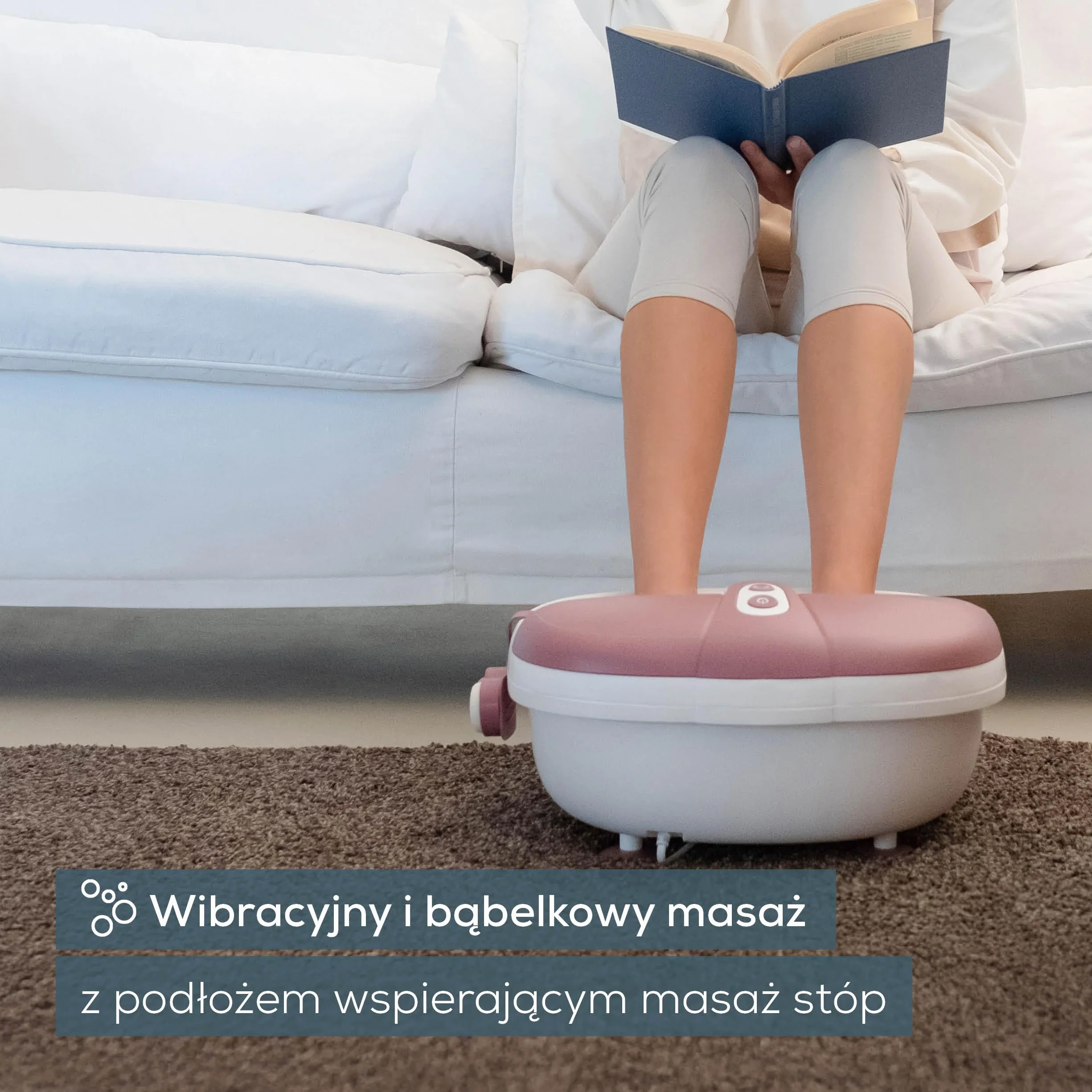 Beurer FB 35 kąpiel perełkowa do stóp z masażem wibracyjnym i bąbelkowym, 3 wymienne nasadki do pedicure, podgrzewanie wody, światło podczerwone, aromaterapia, do rozmiaru buta 44
