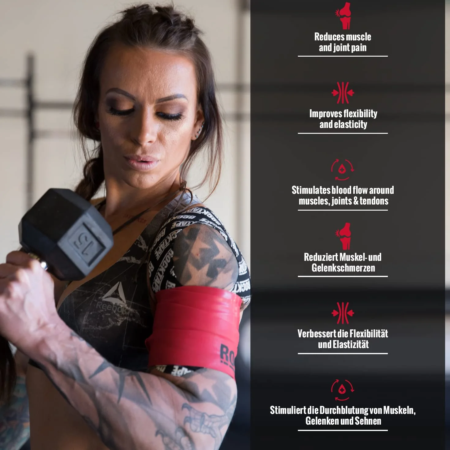 RockTape RockFloss Tack Mobility Band, regeneracja mięśni kompresyjnych, nić do bólu mięśni