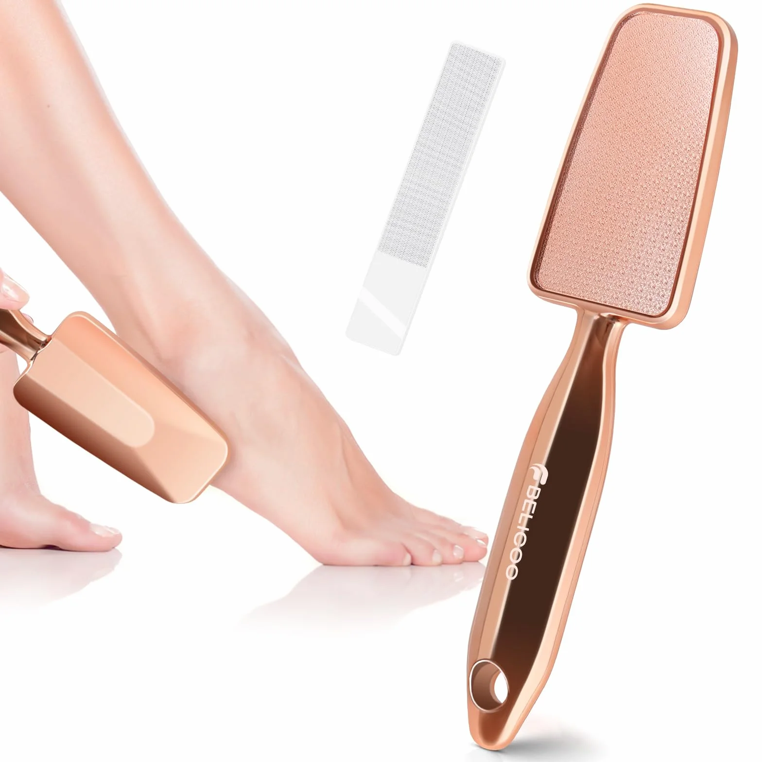 Nano-szklany pilnik do stóp i usuwania zrogowaceń, narzędzie do pedicure do usuwania martwego naskórka, dwustronne, przenośne narzędzie do pielęgnacji stóp, skrobak do stóp, może być używany