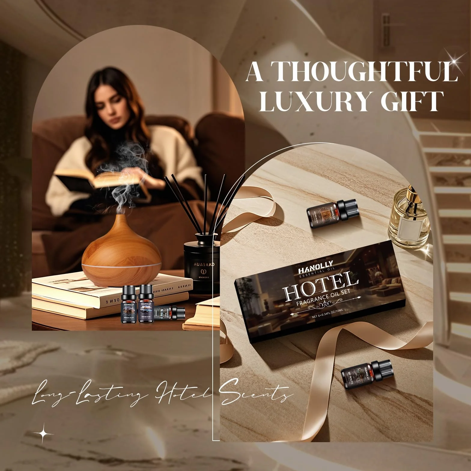 Hanolly Zestaw Olejków Eterycznych 6 x 10ml Do Dyfuzorów Hotel