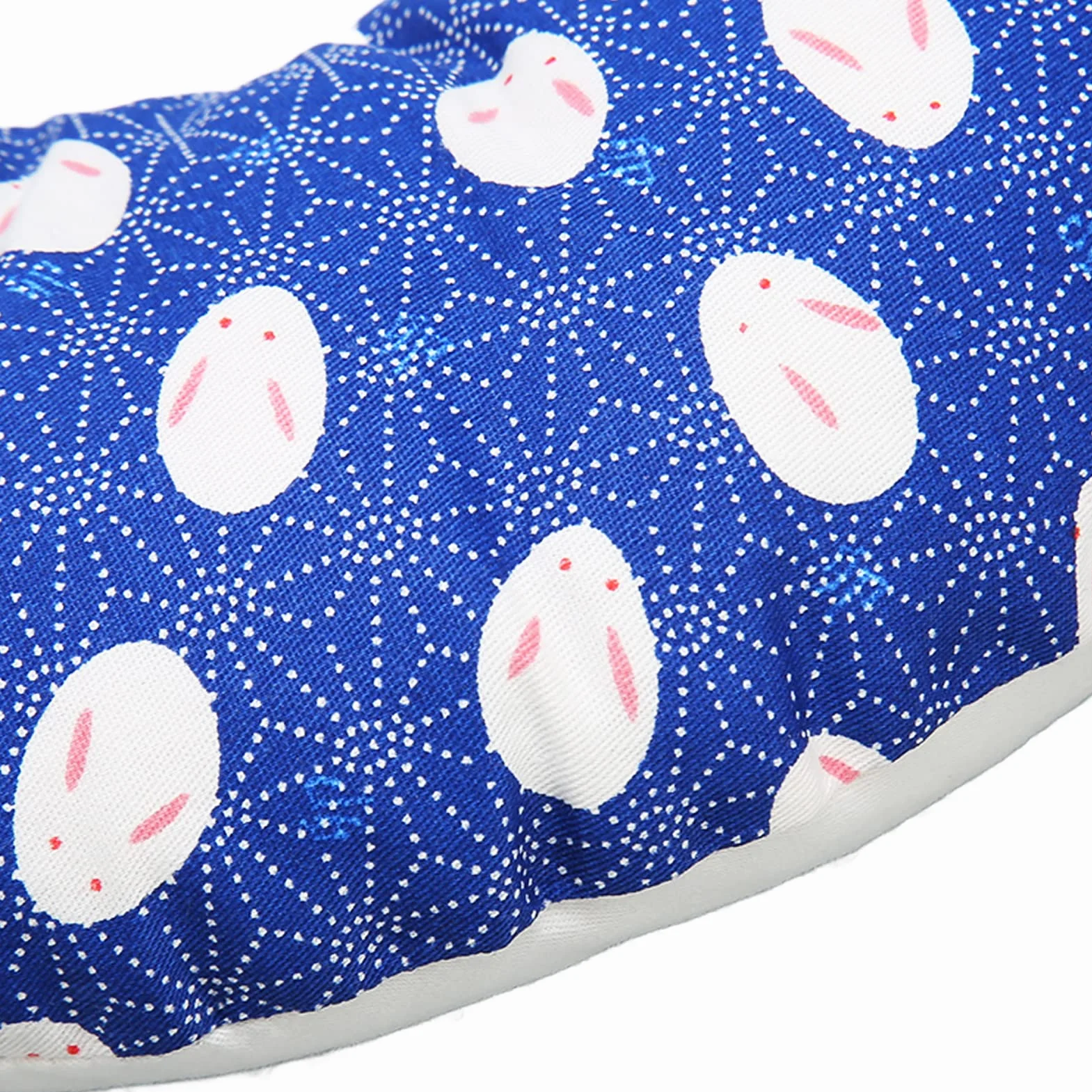 Poduszka Chroniąca Uszy, Bawełniana Poduszka Przeciw Bólom Uszu, Poduszka do Przekłuwania Uszu Cute Bunny Print Ciśnienie Ulga w Bólu Uszu Poduszka dla Podkładów Bocznych 11,4 Cala (Niebieski)