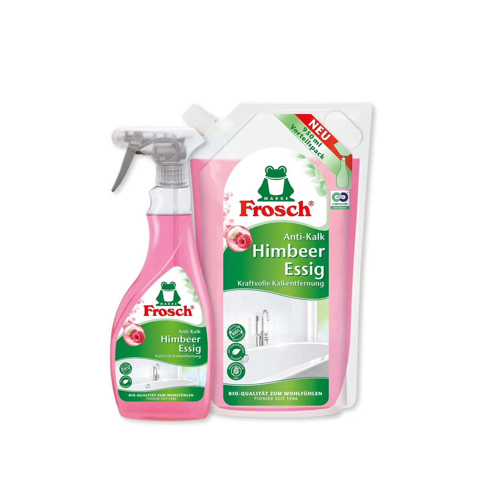 Frosch Środek do czyszczenia antywapiennego ocet malinowy 0,5 l