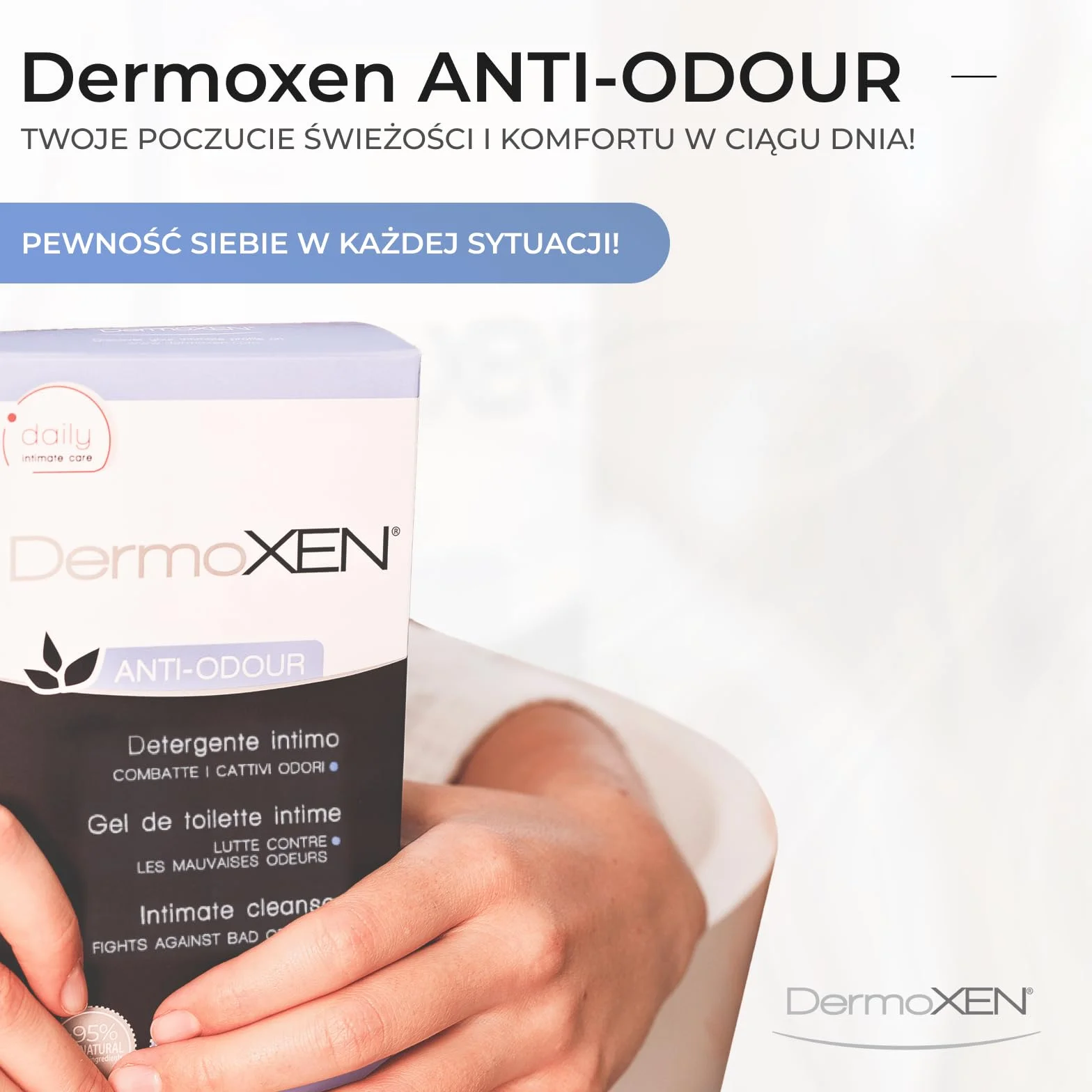 Dermoxen Detergent do bielizny dla kobiet przeciwzapachowych na Candida, miesiączkę i nietrzymanie moczu