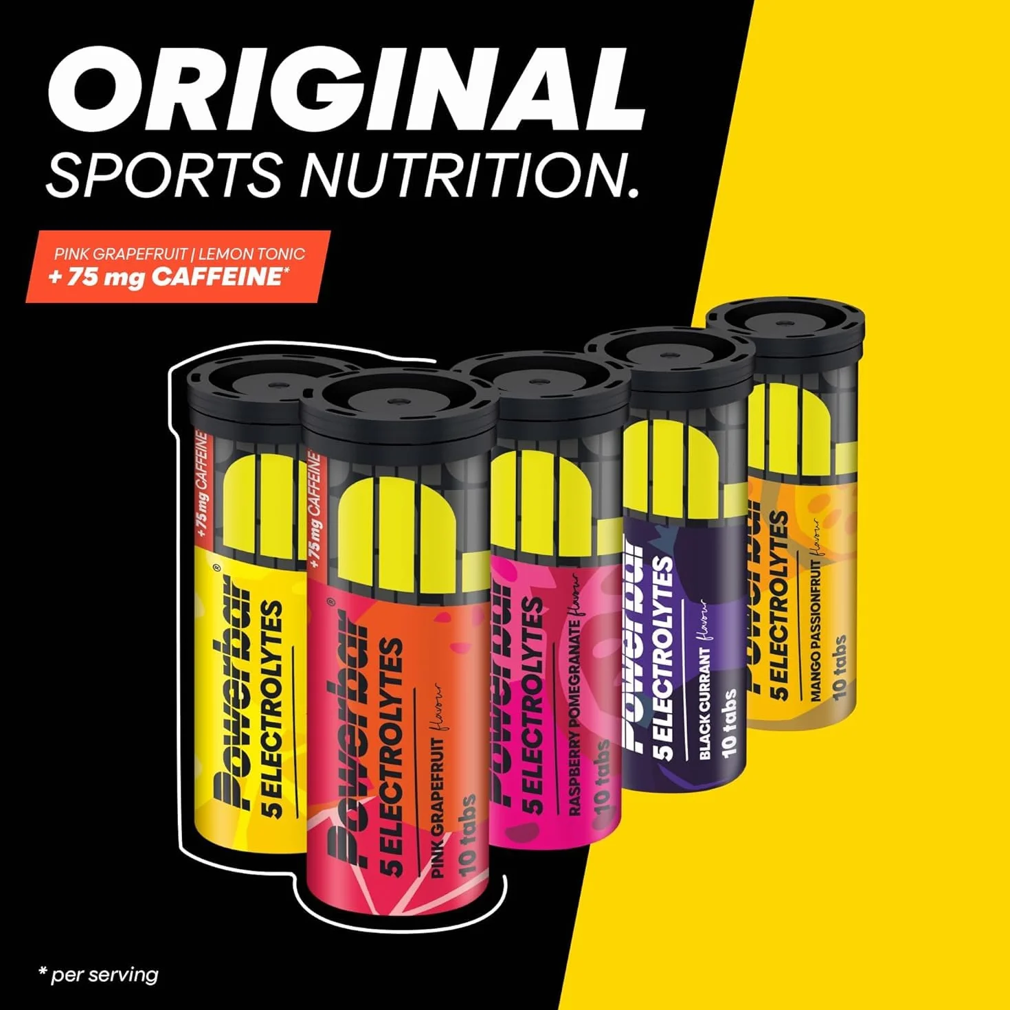 Powerbar Promo 5 tabletek musujących Electrolytes z elektrolitami sód magnez sport wytrzymałościowy wegetariańskie 10 tabletek na tubkę