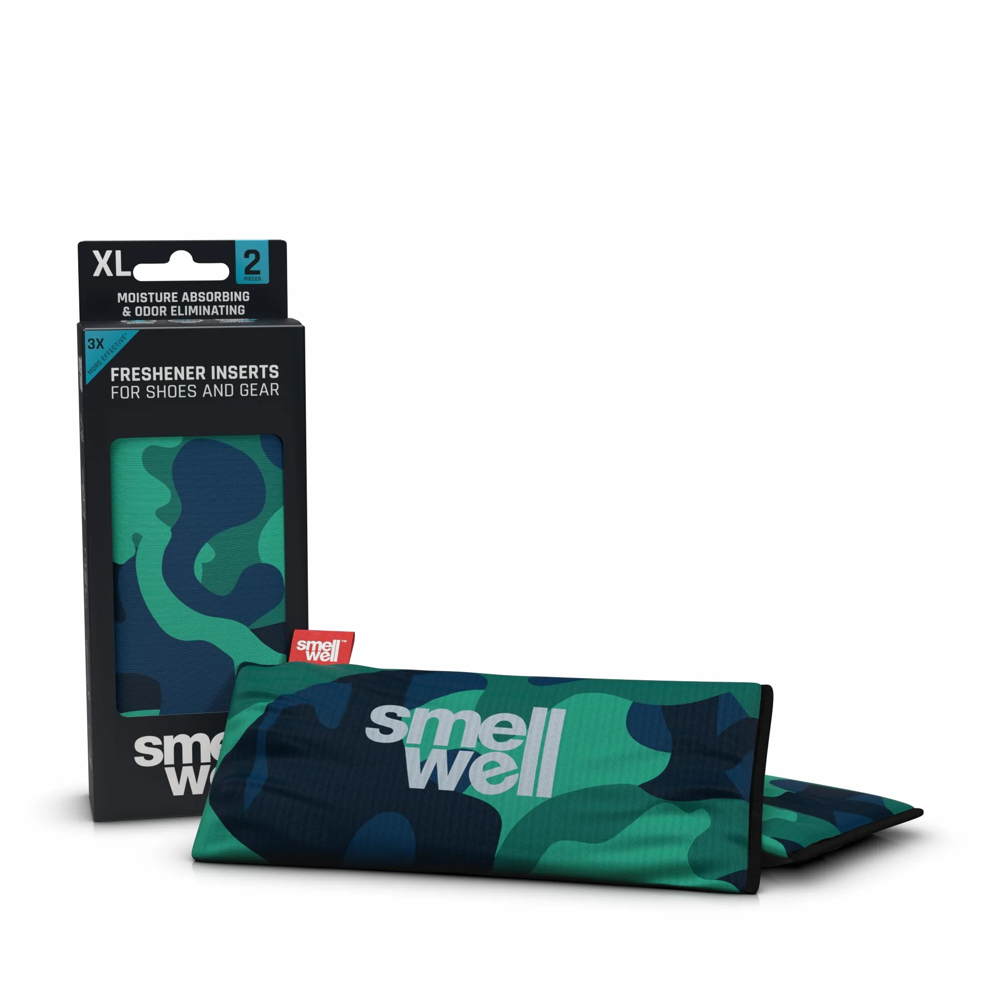 SmellWell Worki oczyszczające powietrze eliminujące zapachy (2 sztuki, 250 g) odświeżacz powietrza z węglem bambusowym do użytku z siłowni przez samochód do domu (szary moro, XL)