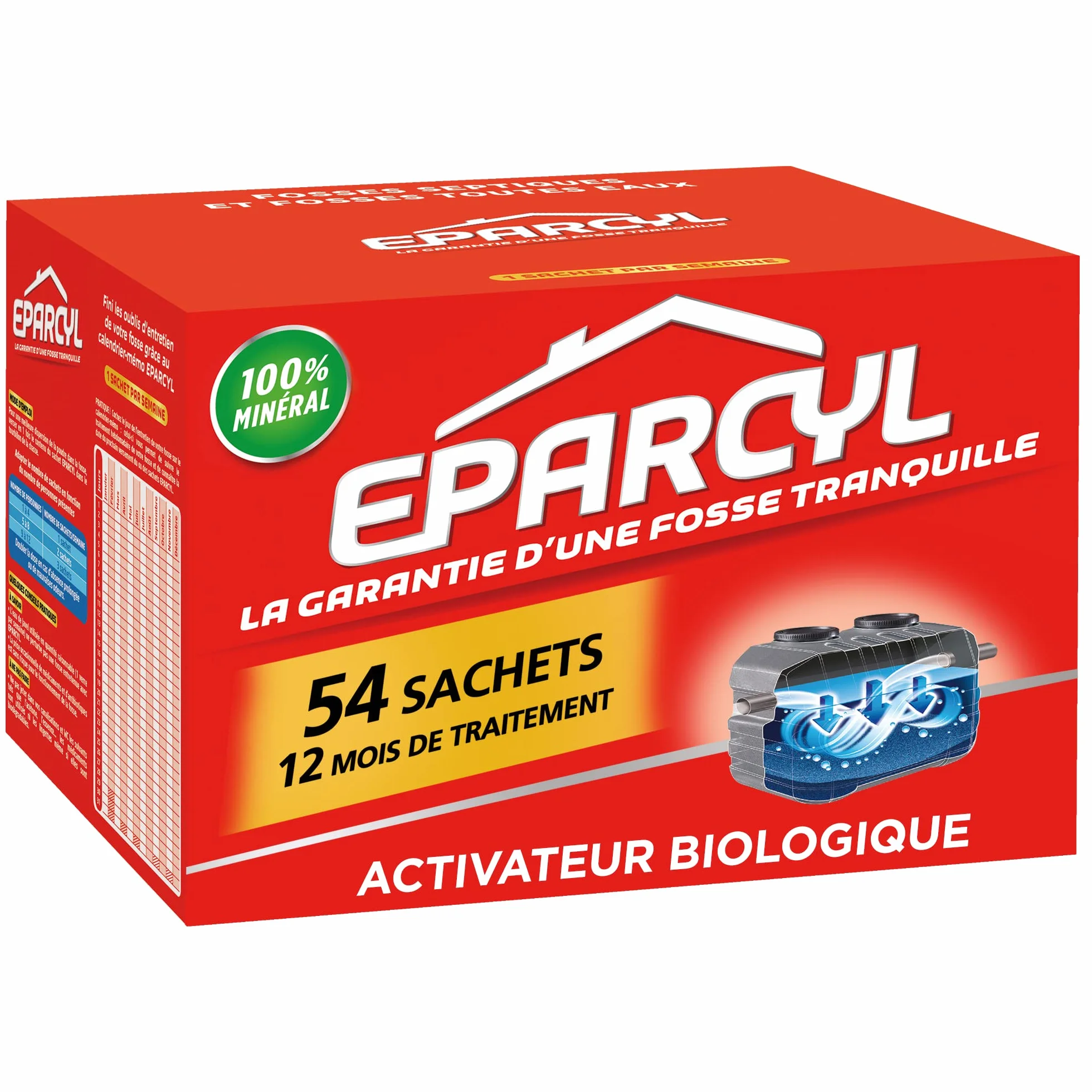 Eparcyl 30114 Aktywator do Zbiorników Septycznych, 54 Saszetki
