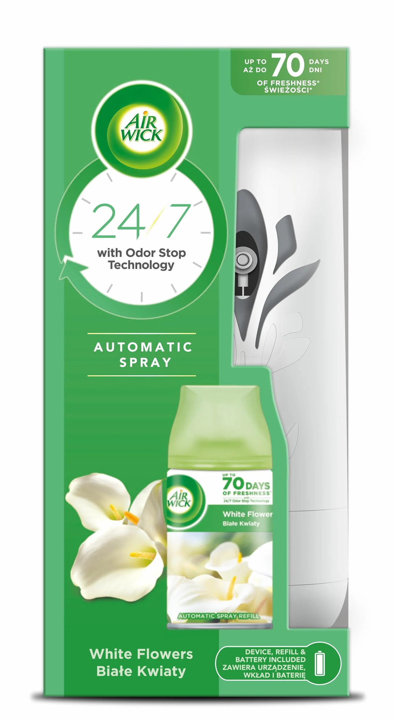 Air Wick Freshmatic Automatyczny odświeżacz powietrza Białe Kwiaty