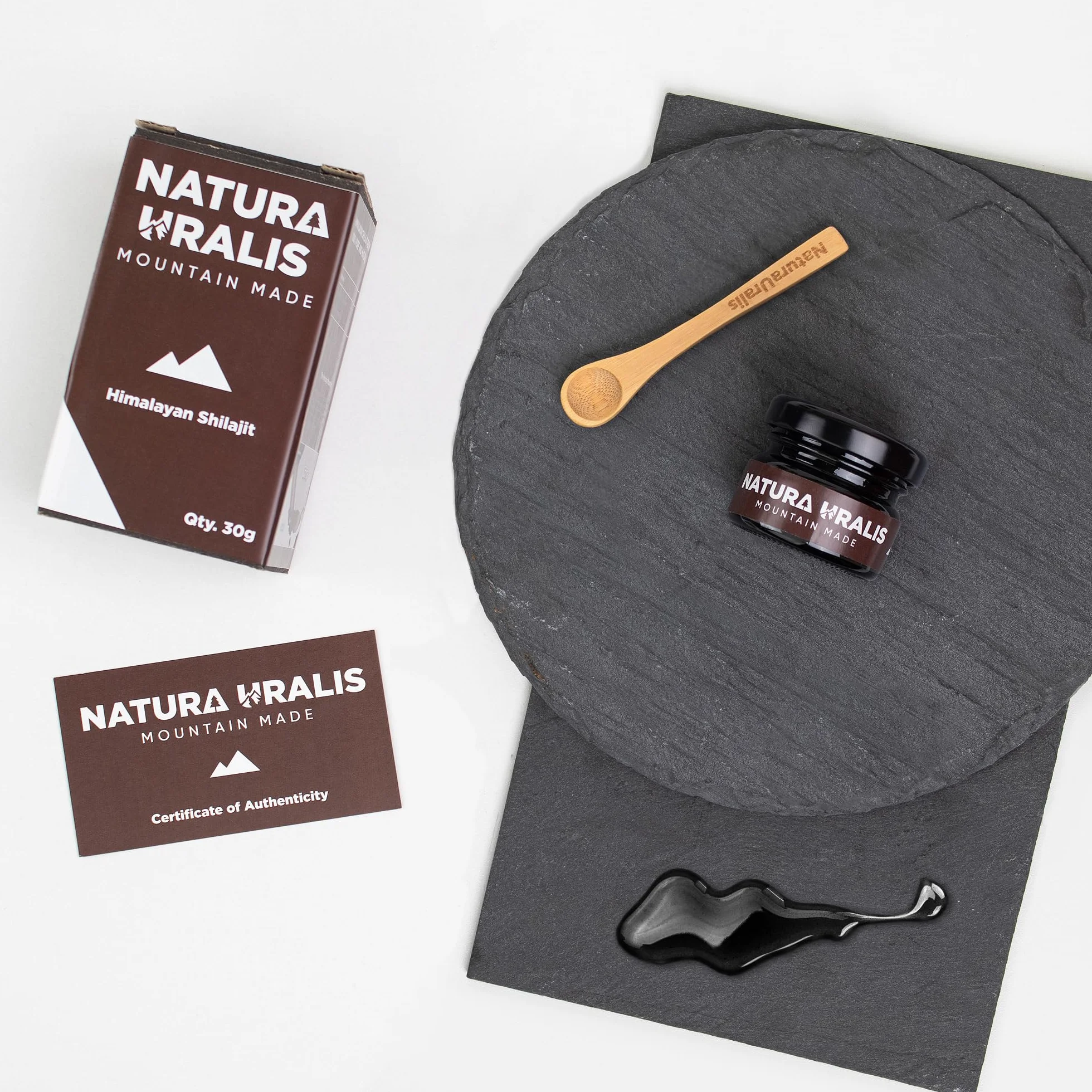 Naura Uralis Himalayan Shilajit | 30g Organicznej Żywicy Mineralnej Shilajit, Naturalnie Uformowanej - Bardzo Silny Czarny Shilajit z Himalajów