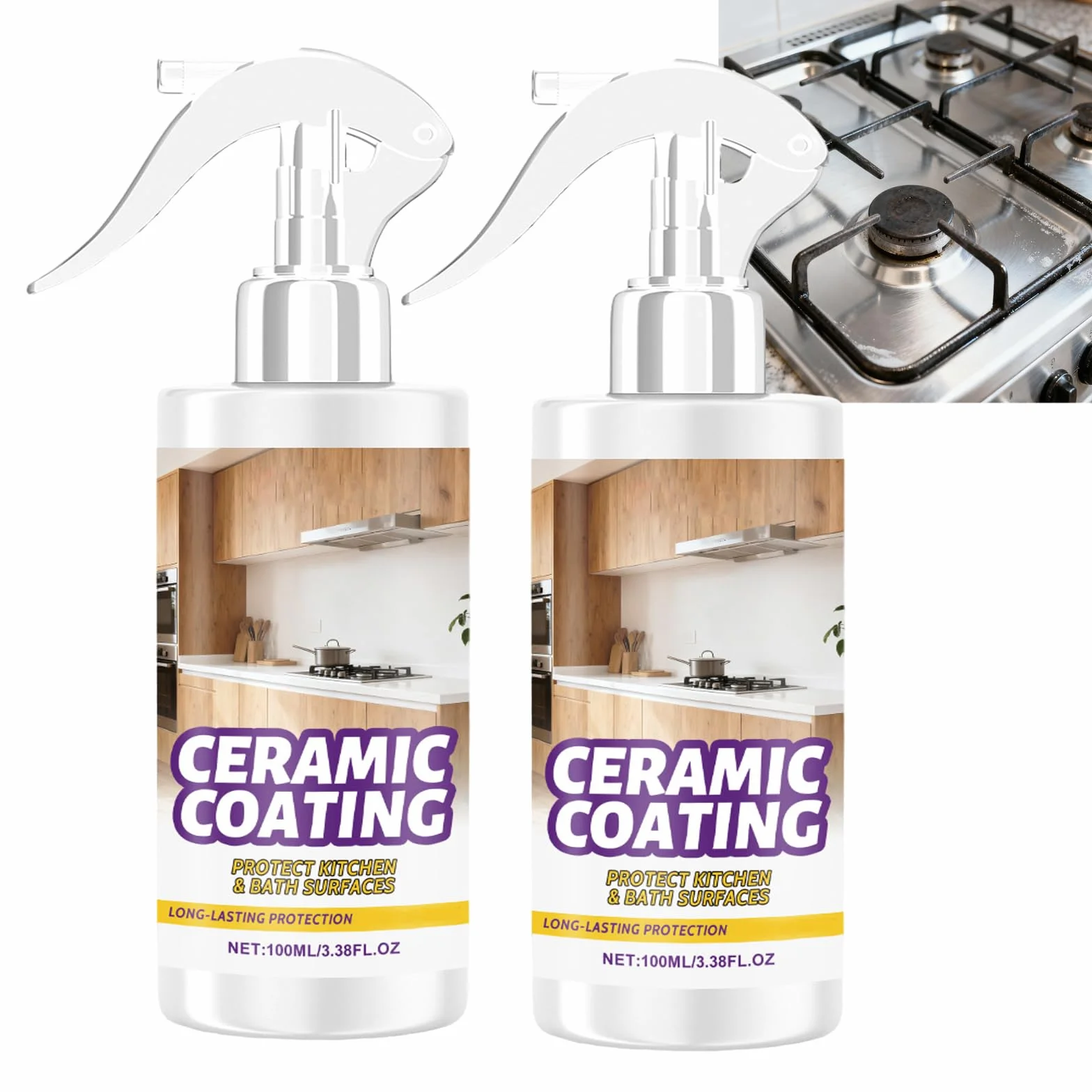 Spray do powlekania ceramicznego do stali nierdzewnej, hydrofobowa ochrona, środek czyszczący i uszczelniacz
