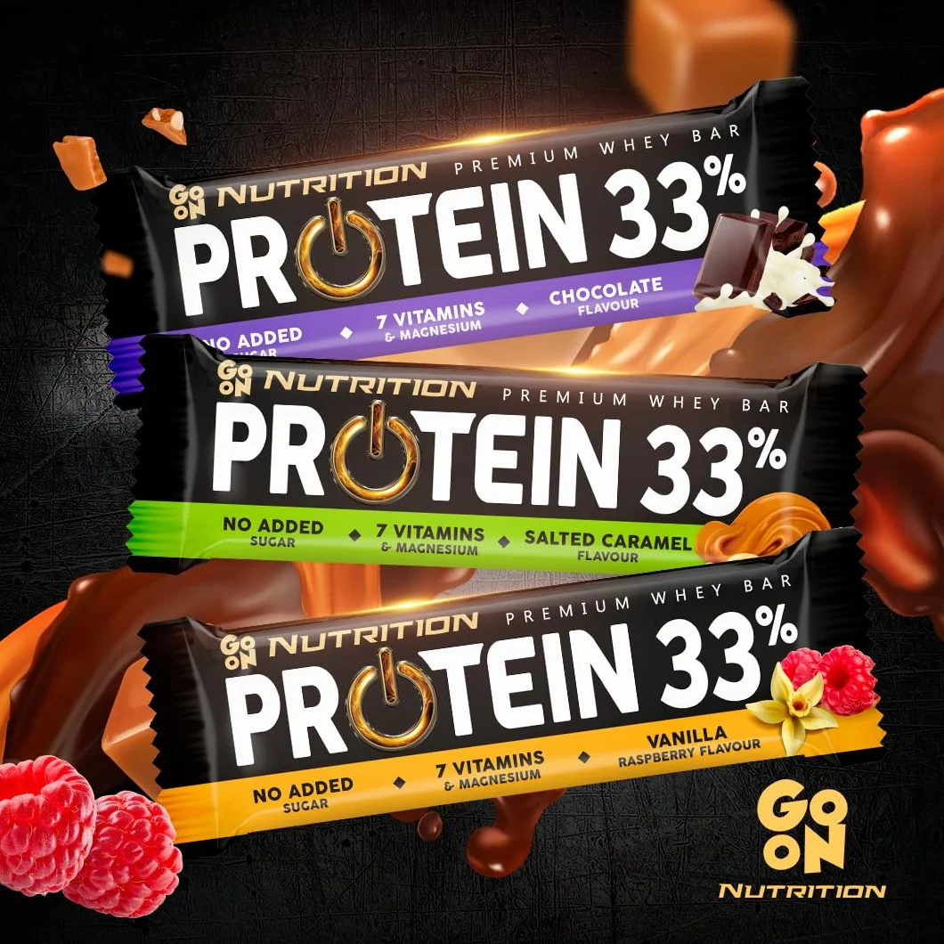 GoOn NUTRITION Baton proteinowy czekoladowy 25x50 g bez cukru 33%
