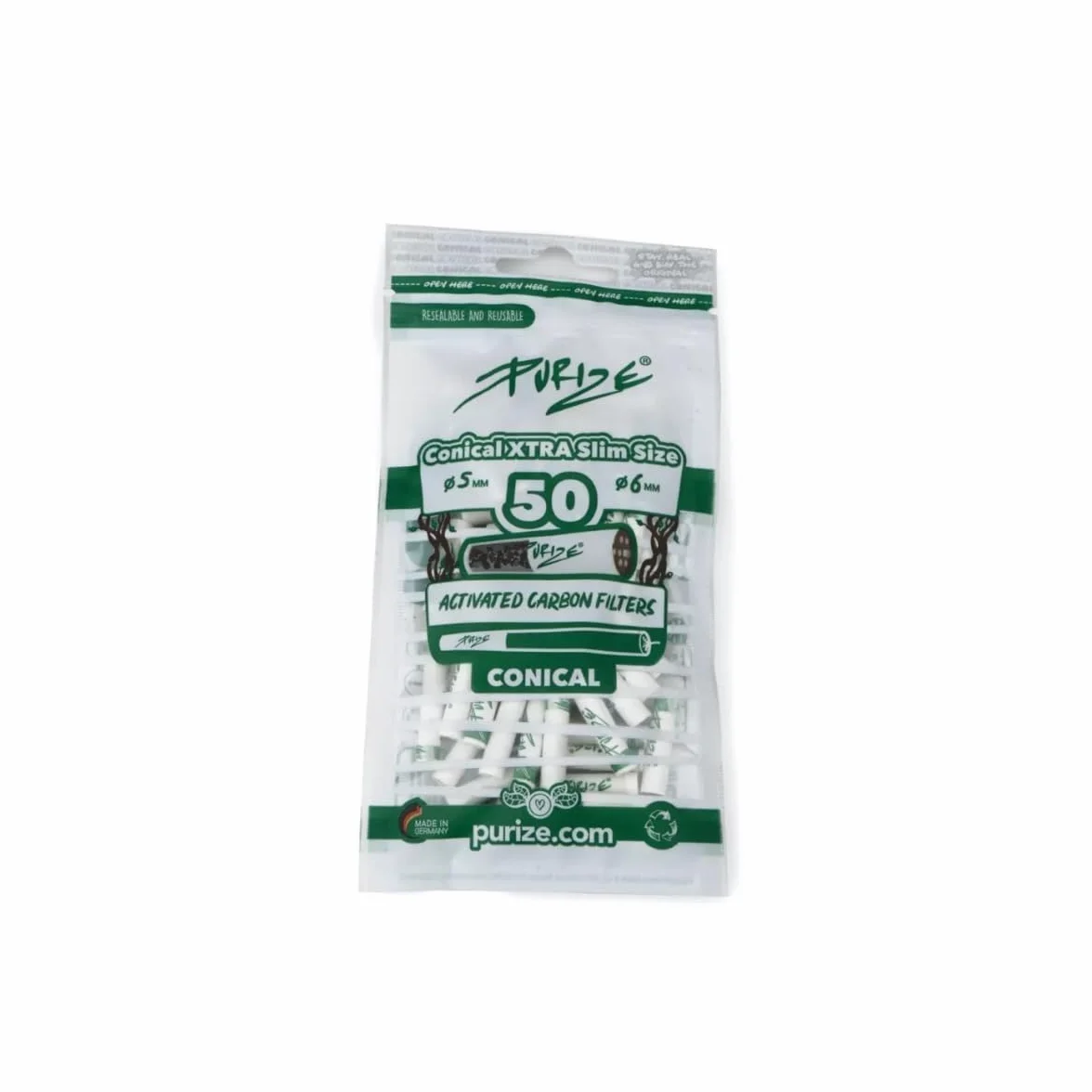 PURIZE Worek z filtrem z węglem aktywnym 50 Conical XTRA Slim Size