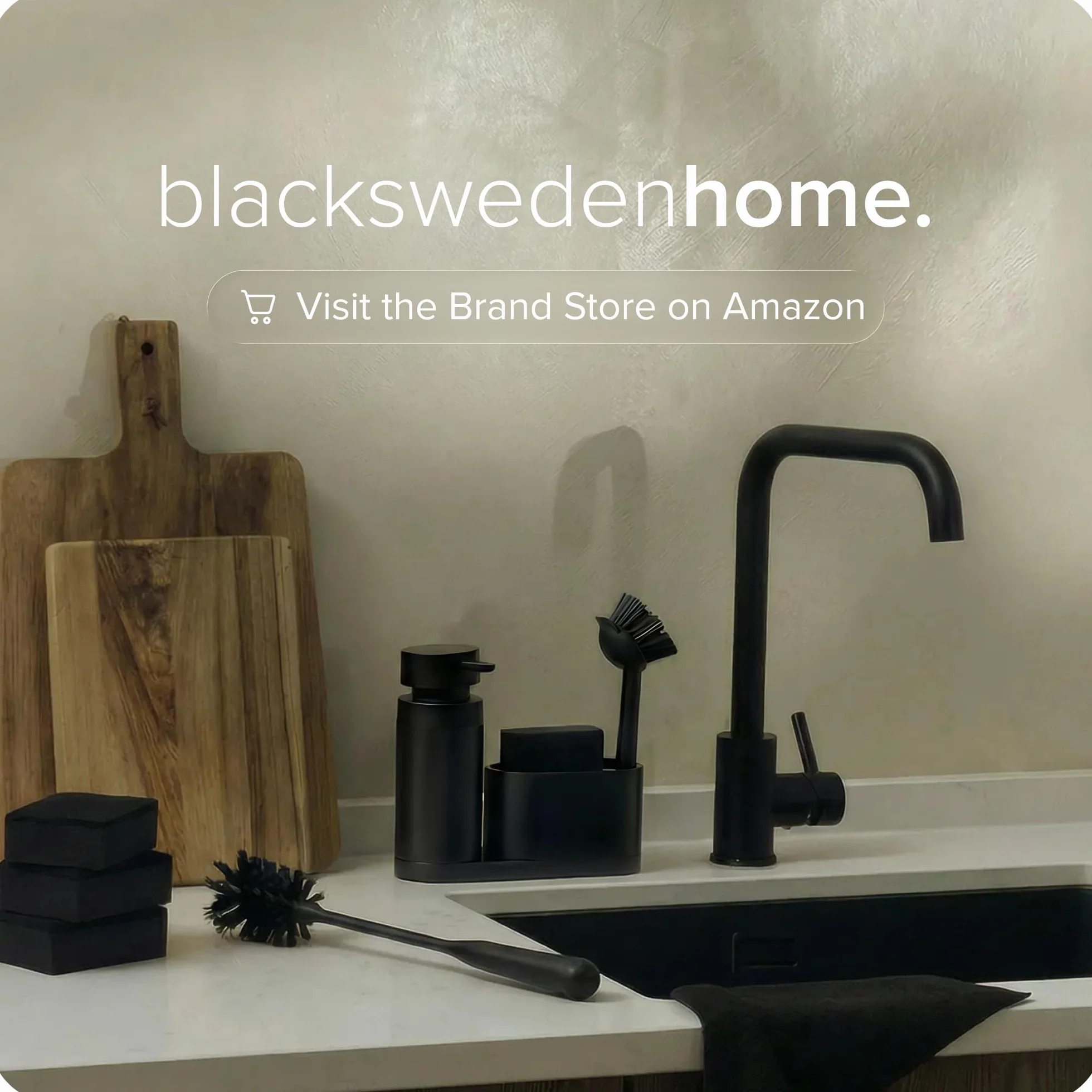Black Sweden Home SVAMP gąbka do mycia naczyń, 12 sztuk, czarna, trwała i uniwersalna, gąbka do mycia naczyń, gąbka do czyszczenia z włókniną do szorowania