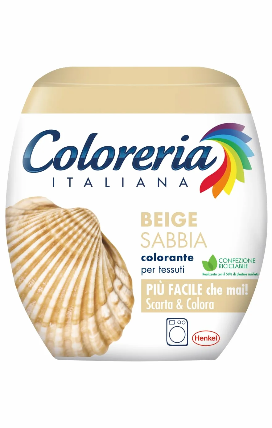 Coloreria Italiana Szary - Farba do tkanin i ubrań do prania, beżowy, 1 puszka 350 g