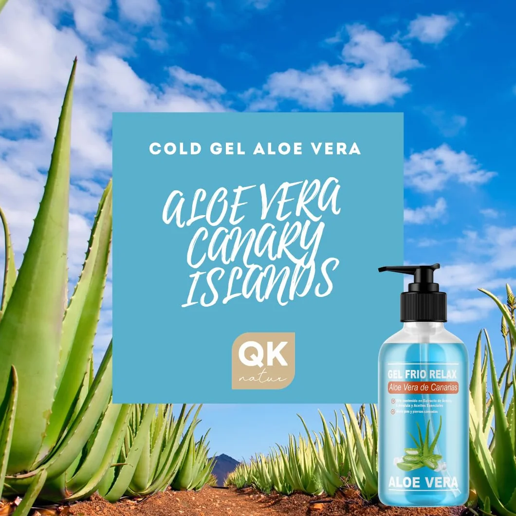 BIO ALOE VERA DE CANARIAS COLD GEL - Z ekstraktem z arniki i nagietka. Działa odświeżająco i uspokajająco, łagodzi zmęczone nogi, pobudza krążenie. Naturalne nawilżenie.