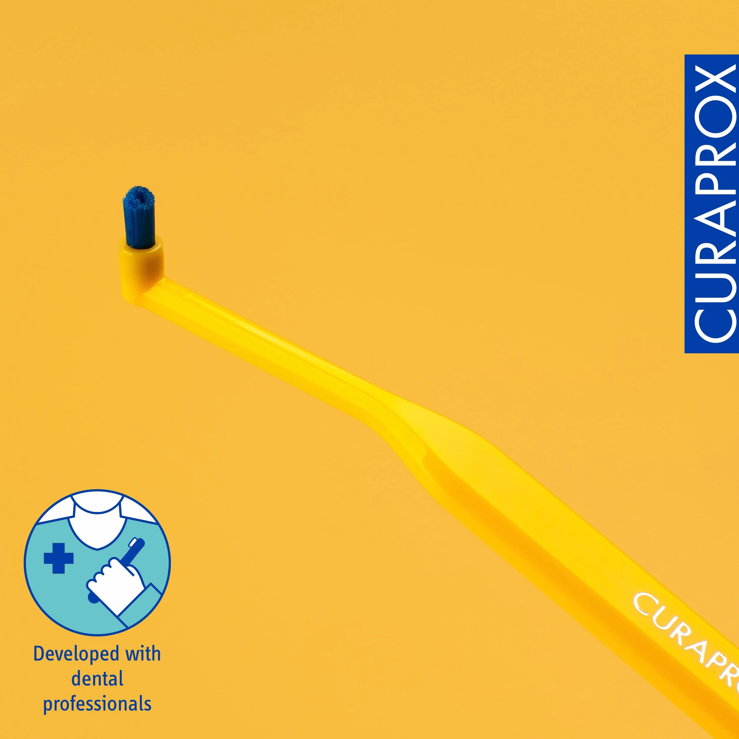Curaprox CS 1009 pojedyncza Szczoteczka do zębów-szelki, implanty i izolowane zęby/Ultra-miękka pojedyncza Kępka | ukierunkowane czyszczenie Gumline/zaprojektowane w Szwajcarii