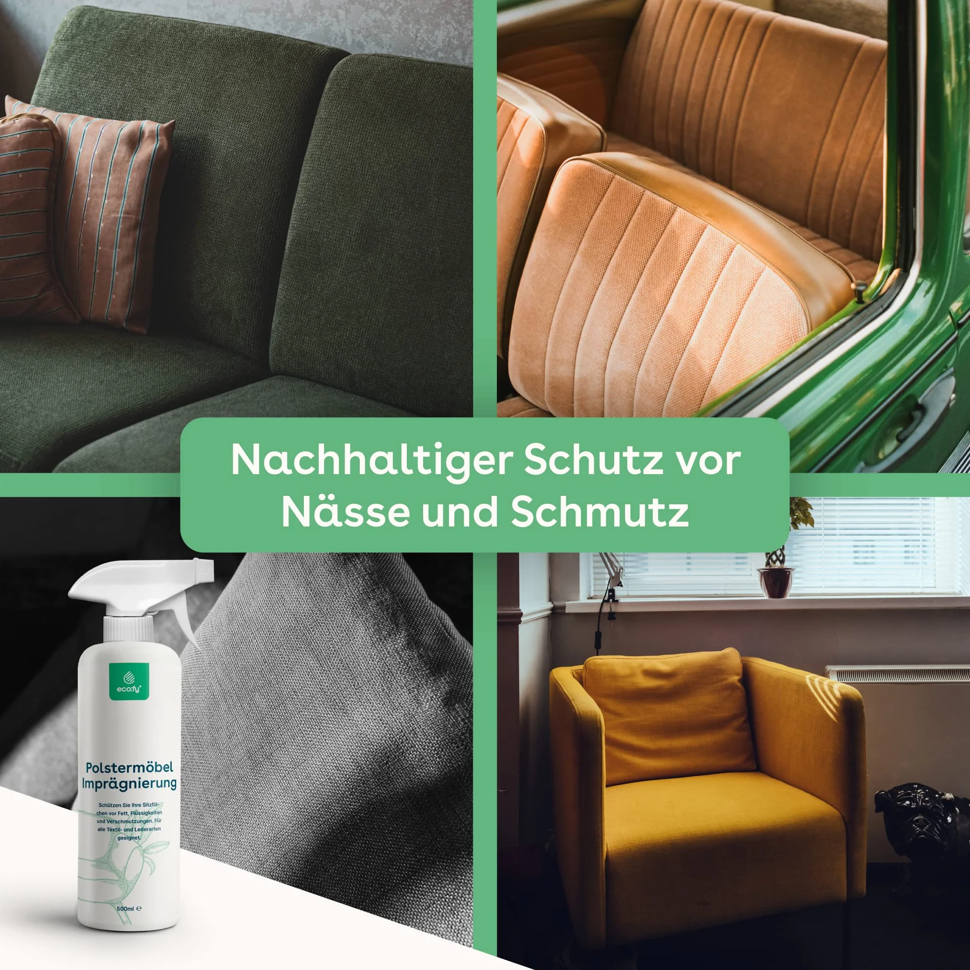 Impregnacja mebli tapicerowanych, sofa, fotel, ochrona przed plamami, płynami, brudem, tkaniną, skórą, efekt perlenia (2,5 l)