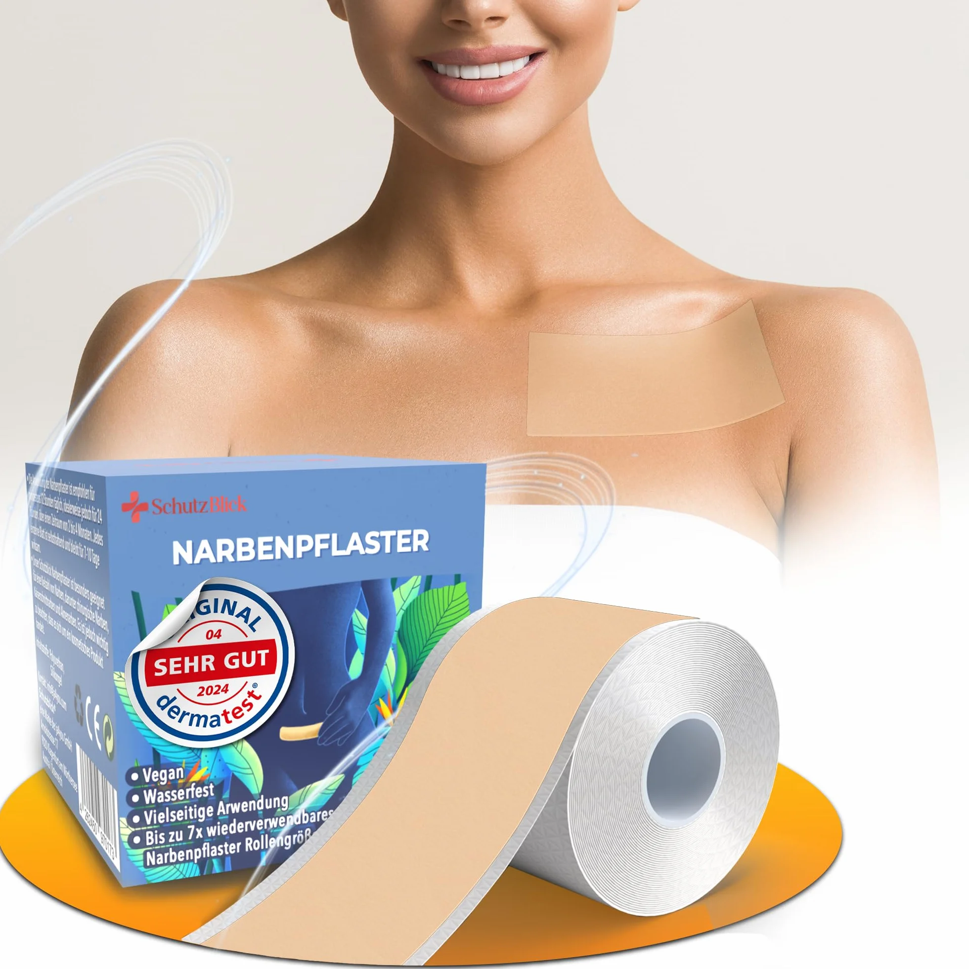 Silikonowy plaster na blizny premium 4 x 300 cm do blizn pooperacyjnych, keloidów i trądziku