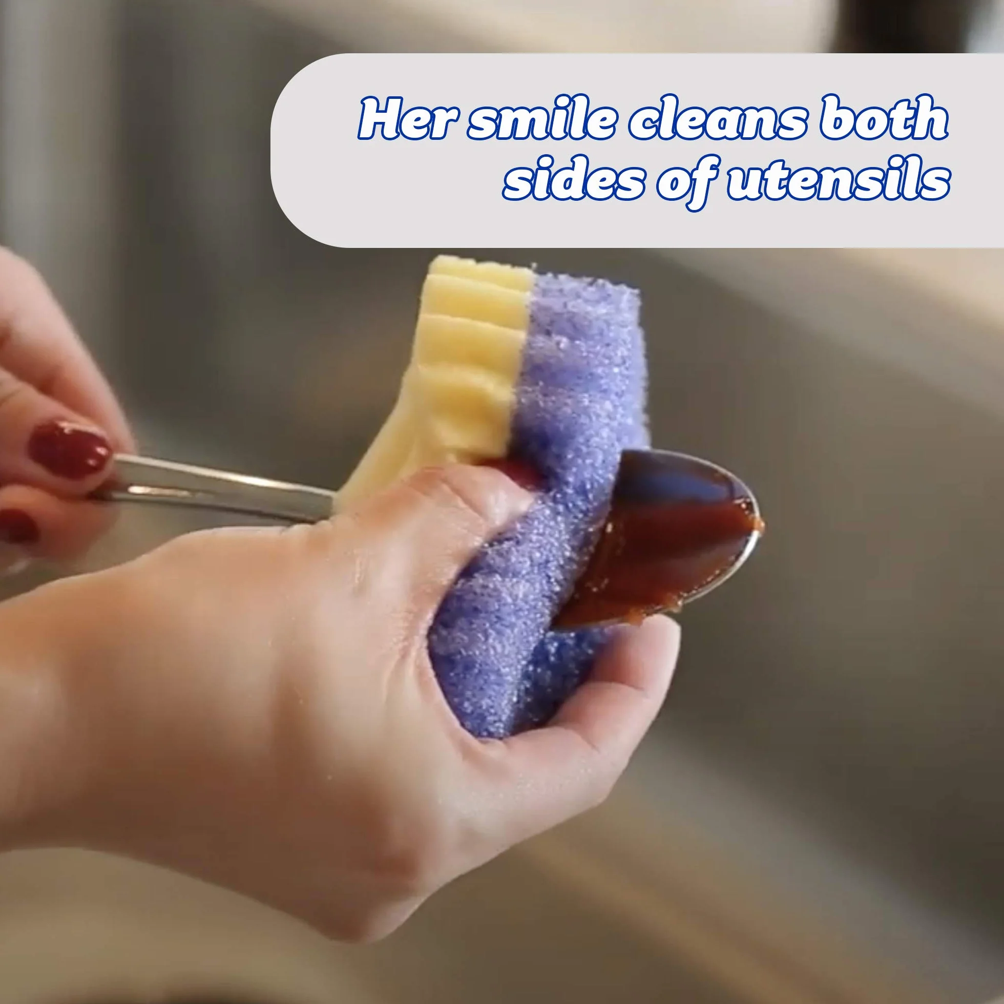 Scrub Daddy Dwustronna gąbka i szorowanie - Scrub Mommy - gąbka bez zarysowań do naczyń i domu, miękka w ciepłej wodzie, mocna w zimnie, odporna na zapachy (1 szt. (1 opakowanie)