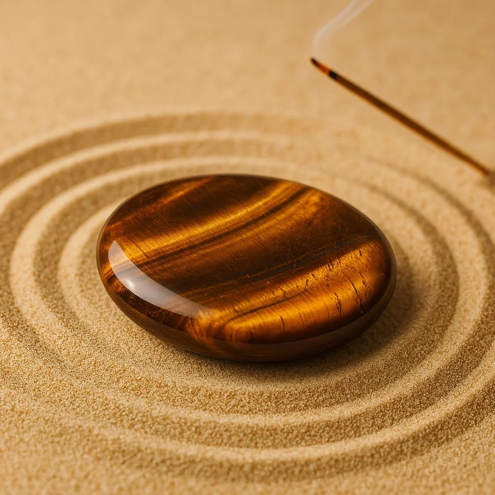 Kamień na kciuk Oko Tygrysa do Reiki medytacji