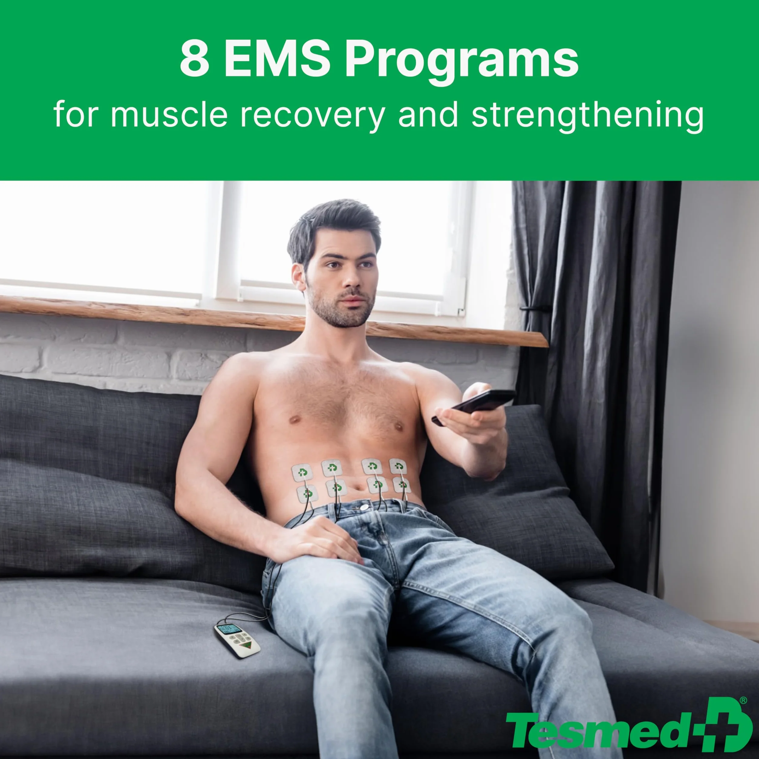 Tesmed FIT 5.8 elektrostymulator mięśni EMS TENS 22 programy masaż ulga w bólu